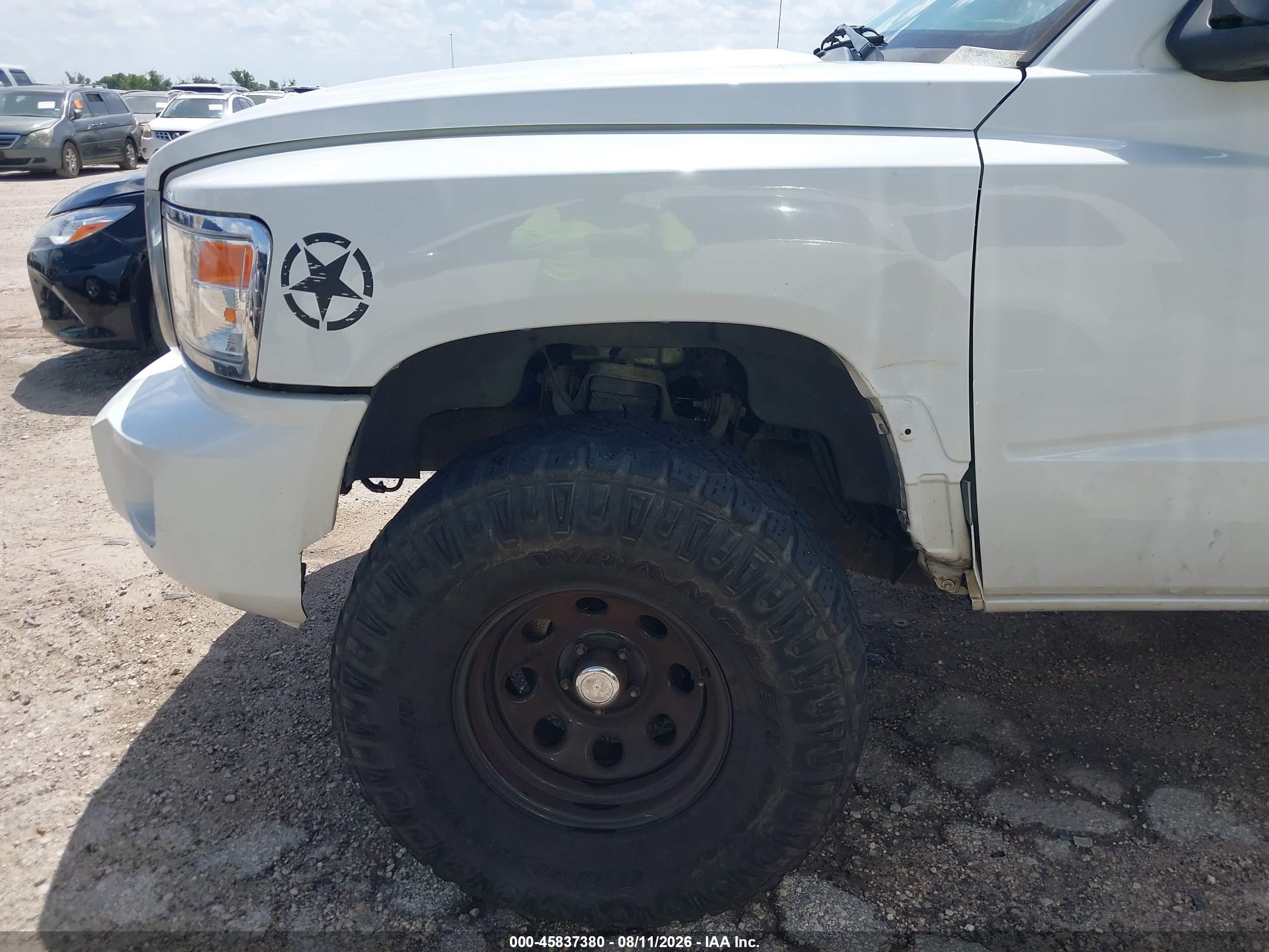 2011 Ram Dakota St White vin: 1D7RE2BKXBS586545