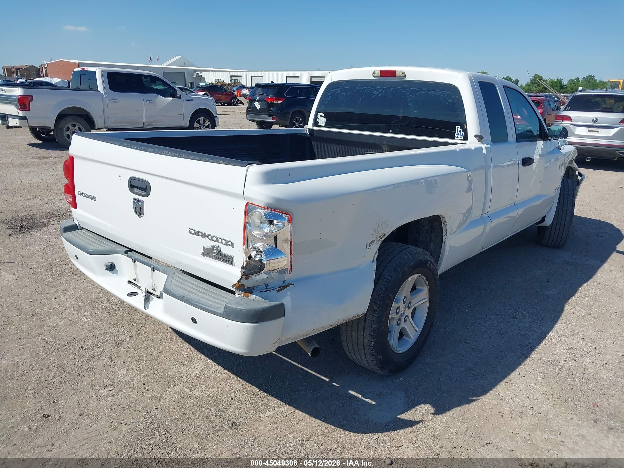 2011 Ram Dakota Bighorn/lonestar Белый vin: 1D7RE3BK2BS673670