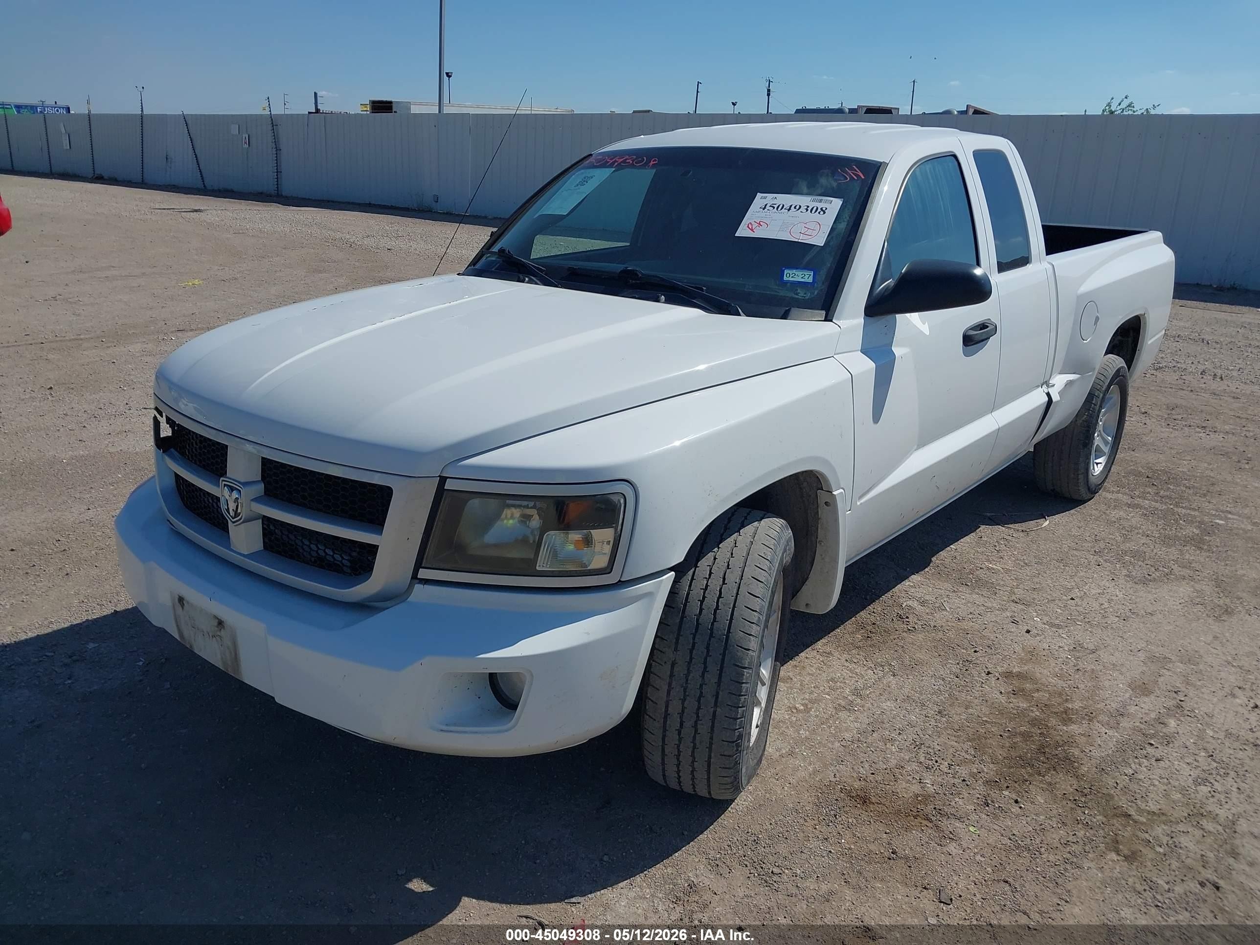 2011 Ram Dakota Bighorn/lonestar Белый vin: 1D7RE3BK2BS673670