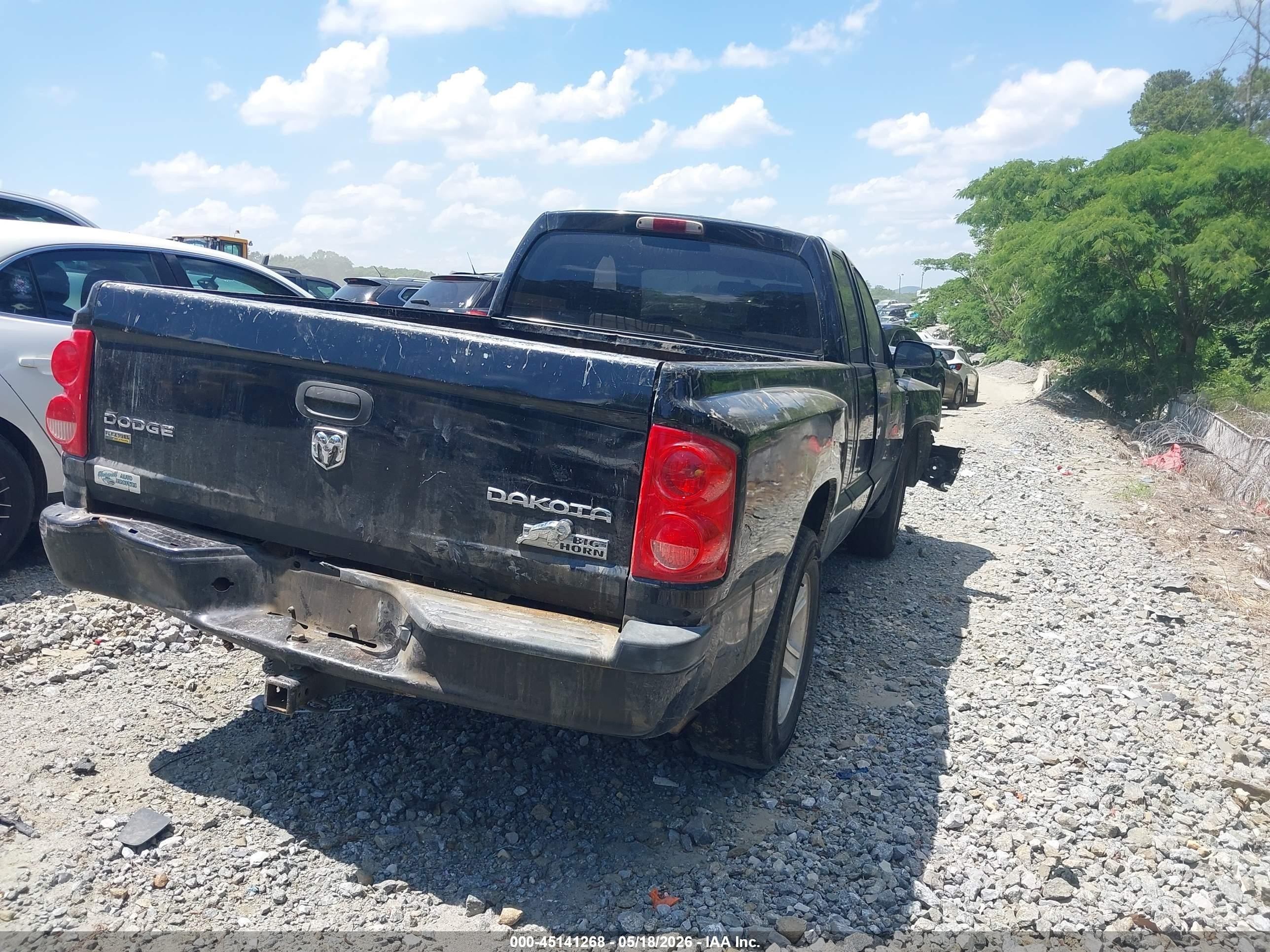 2011 Ram Dakota Bighorn/lonestar Черный vin: 1D7RE3BP1BS619711