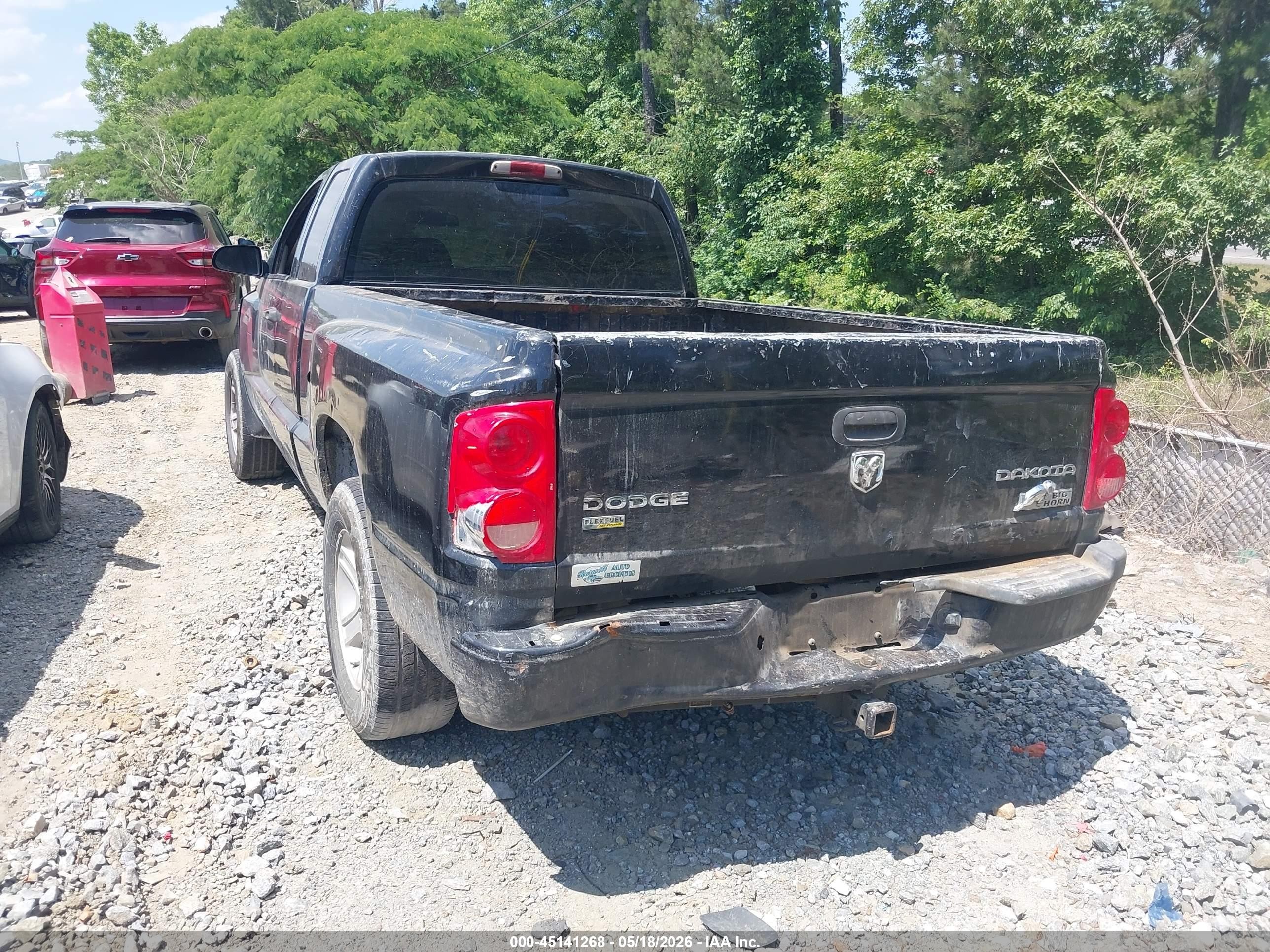 2011 Ram Dakota Bighorn/lonestar Черный vin: 1D7RE3BP1BS619711