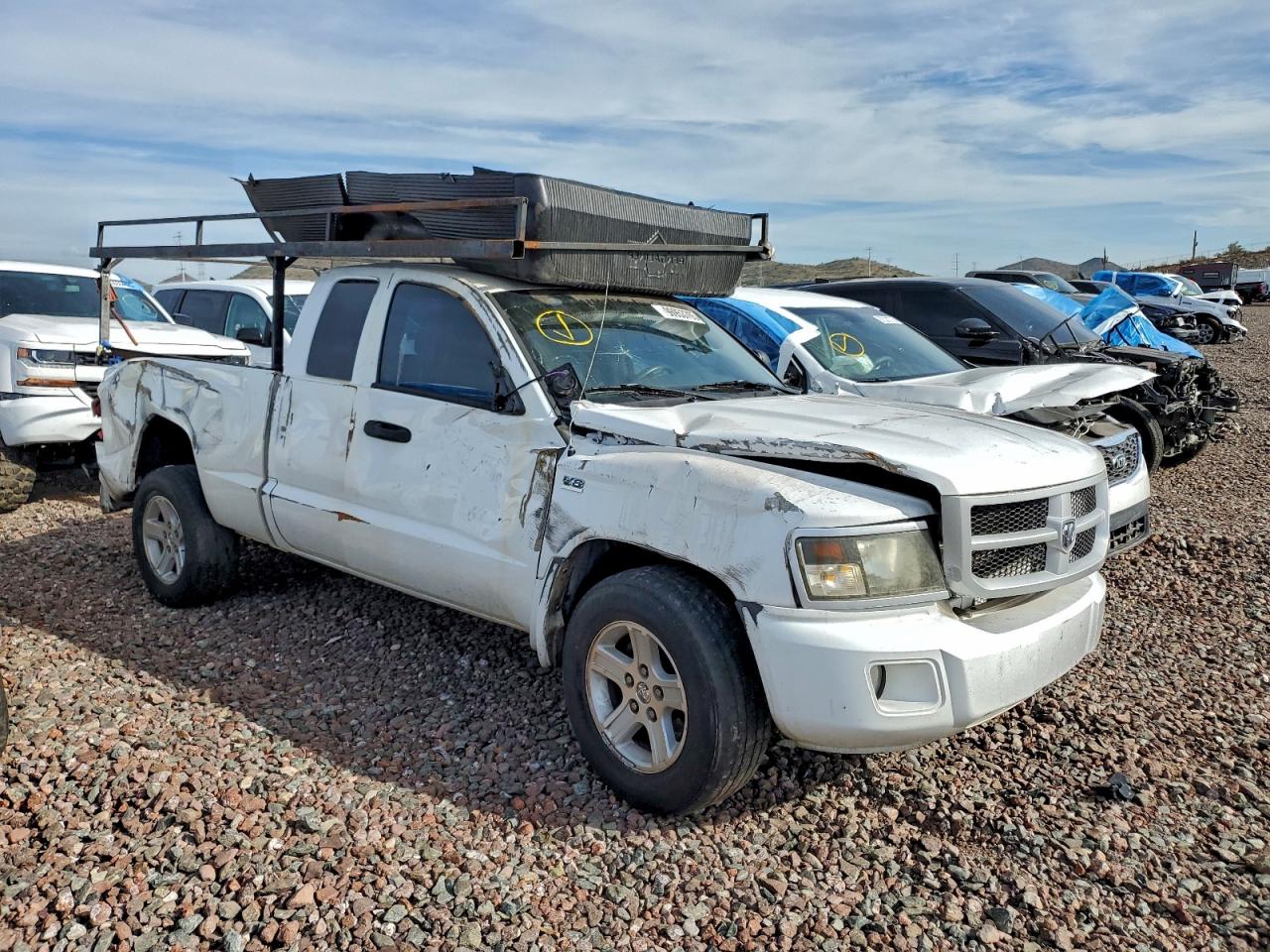 2011 Dodge Dakota Slt White vin: 1D7RE3BP3BS633691
