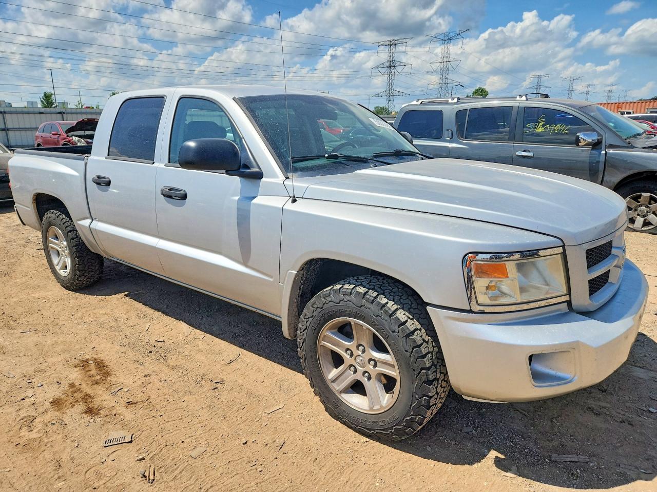 2010 Dodge Dakota Sxt Silver vin: 1D7RE3GK4AS223526