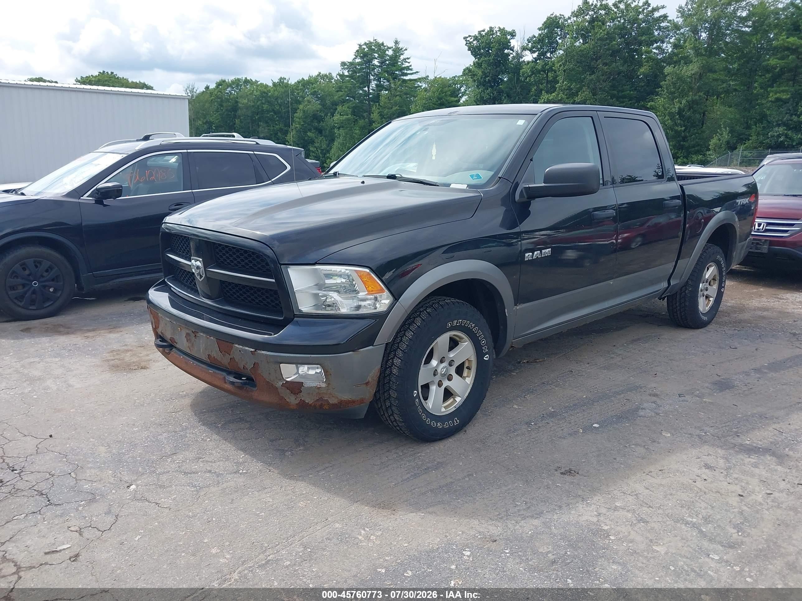 2010 Dodge Ram 1500 Slt/sport/trx Черный vin: 1D7RV1CP2AS260869
