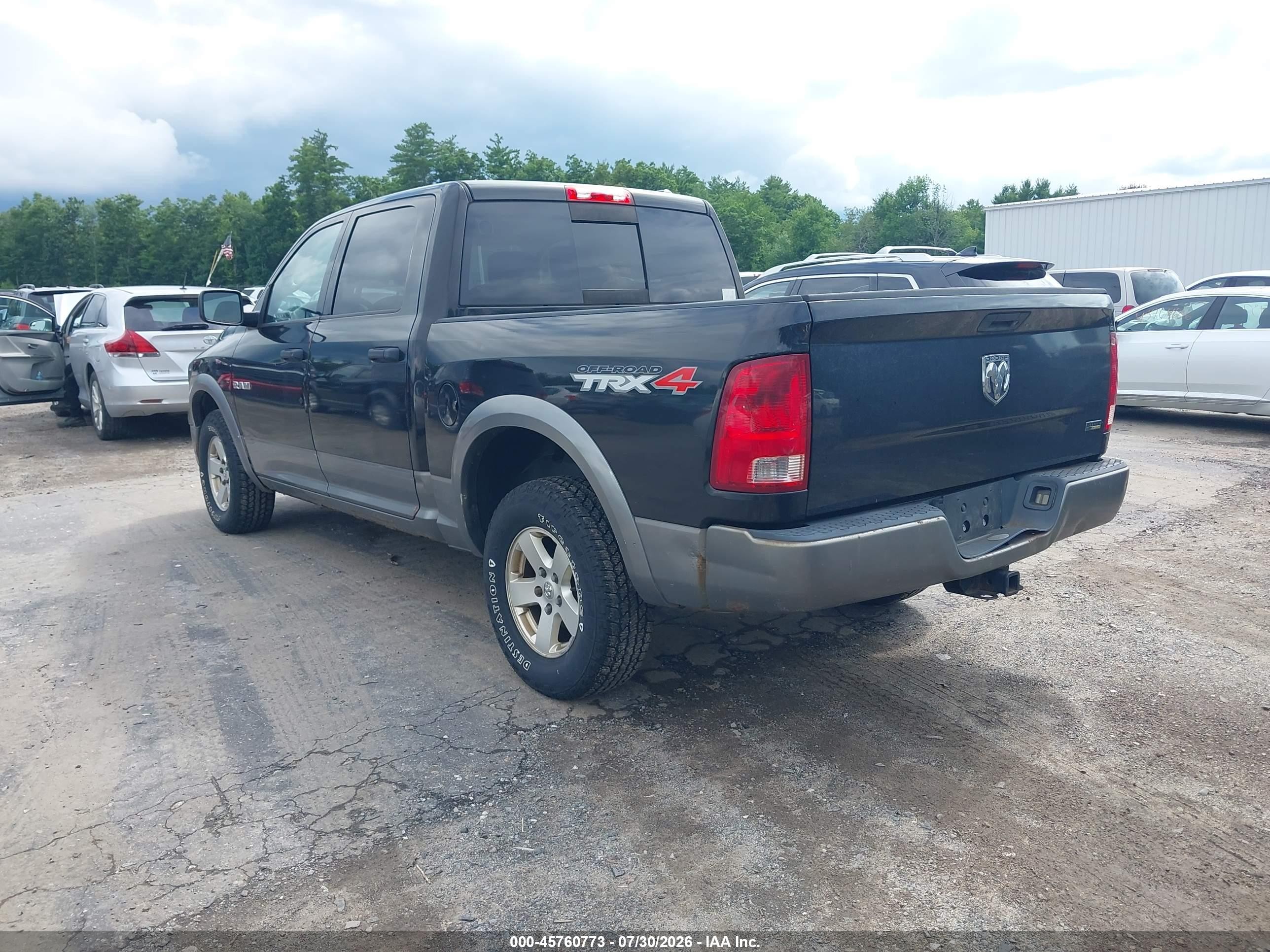 2010 Dodge Ram 1500 Slt/sport/trx Черный vin: 1D7RV1CP2AS260869