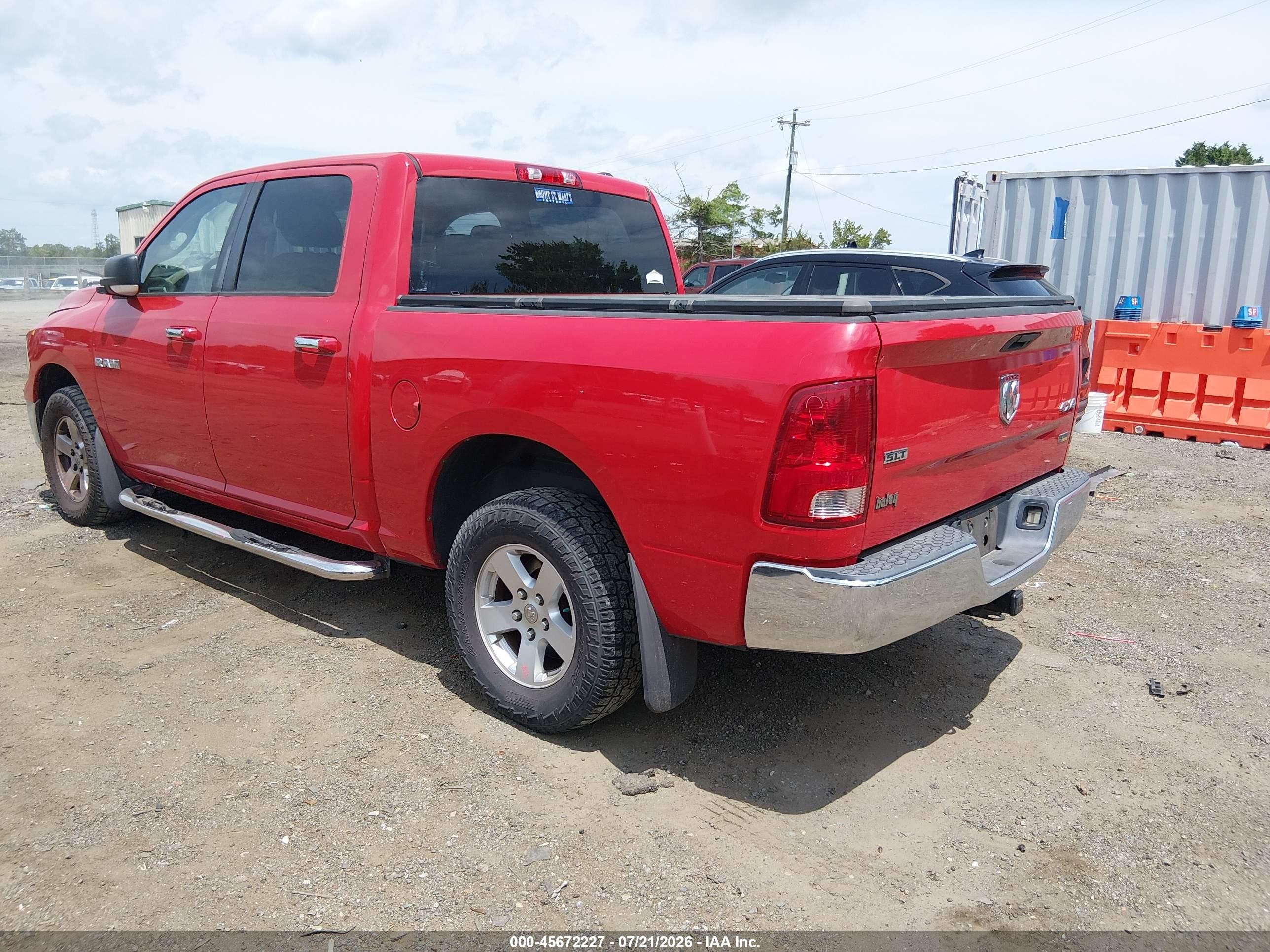 2010 Dodge Ram 1500 Slt/sport/trx Red vin: 1D7RV1CP8AS194229