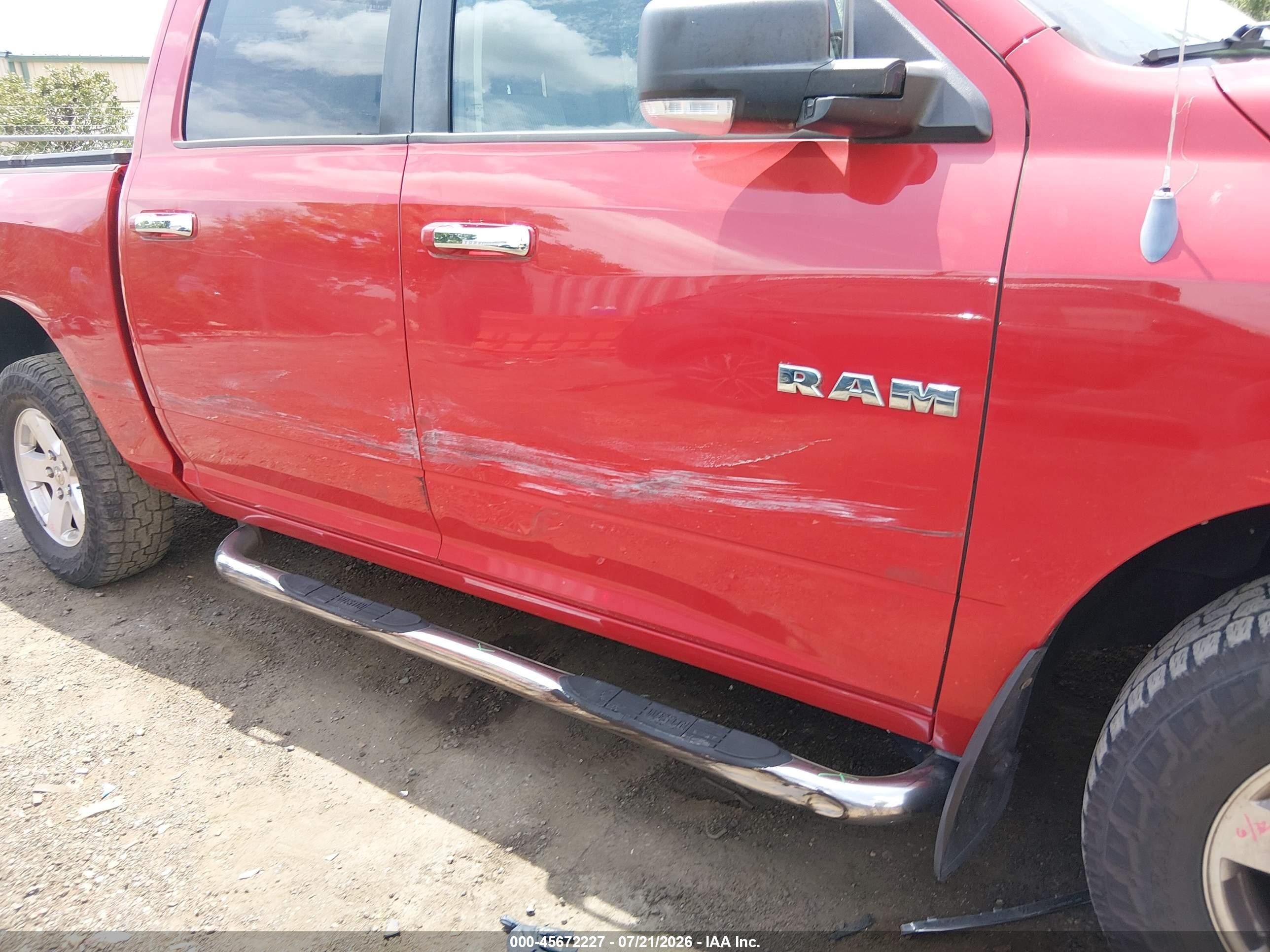 2010 Dodge Ram 1500 Slt/sport/trx Red vin: 1D7RV1CP8AS194229