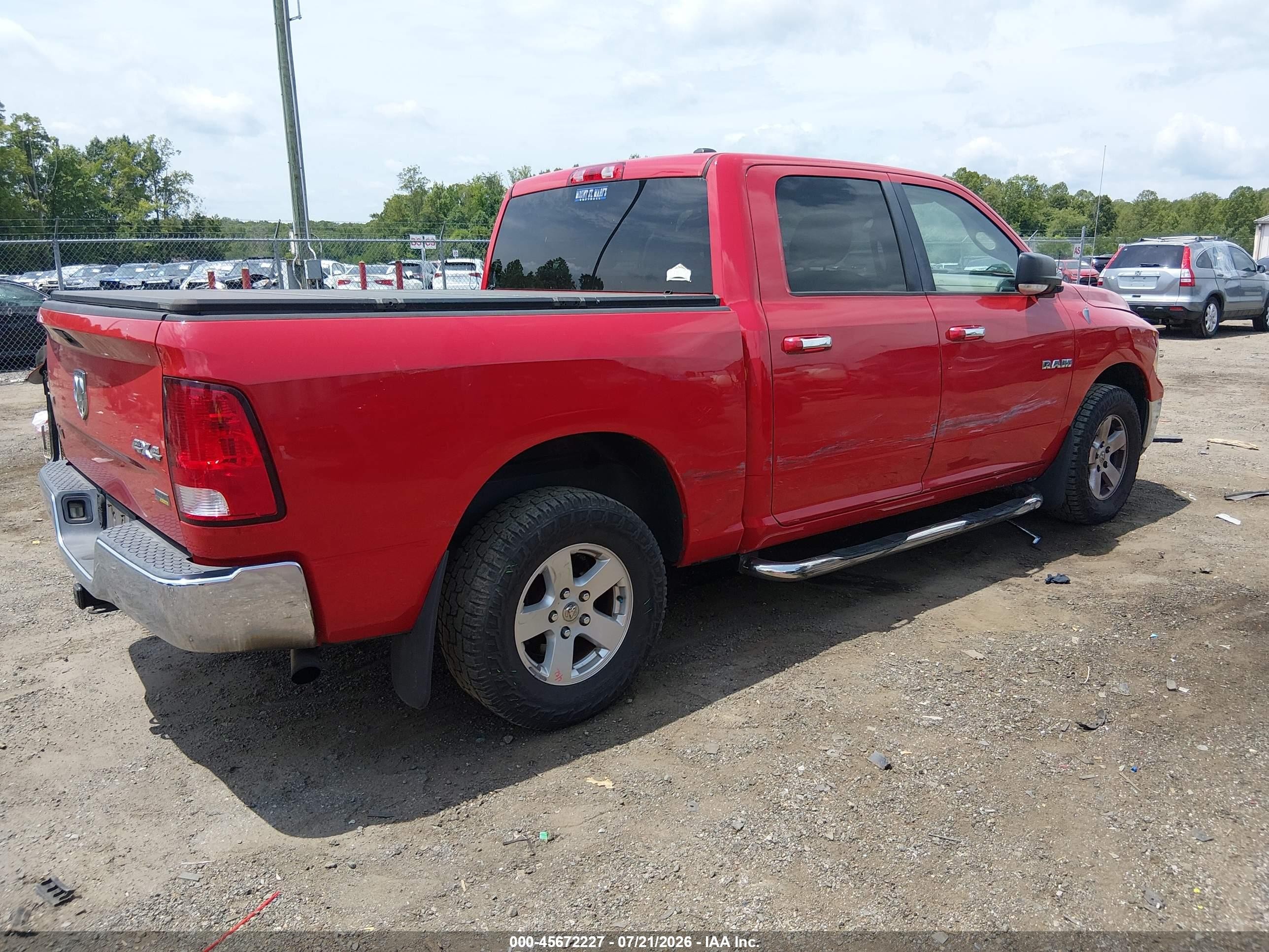 2010 Dodge Ram 1500 Slt/sport/trx Red vin: 1D7RV1CP8AS194229