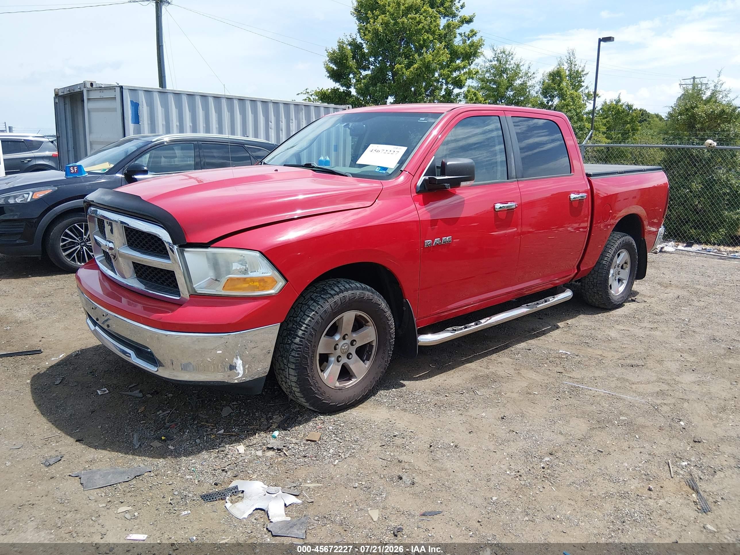 2010 Dodge Ram 1500 Slt/sport/trx Red vin: 1D7RV1CP8AS194229