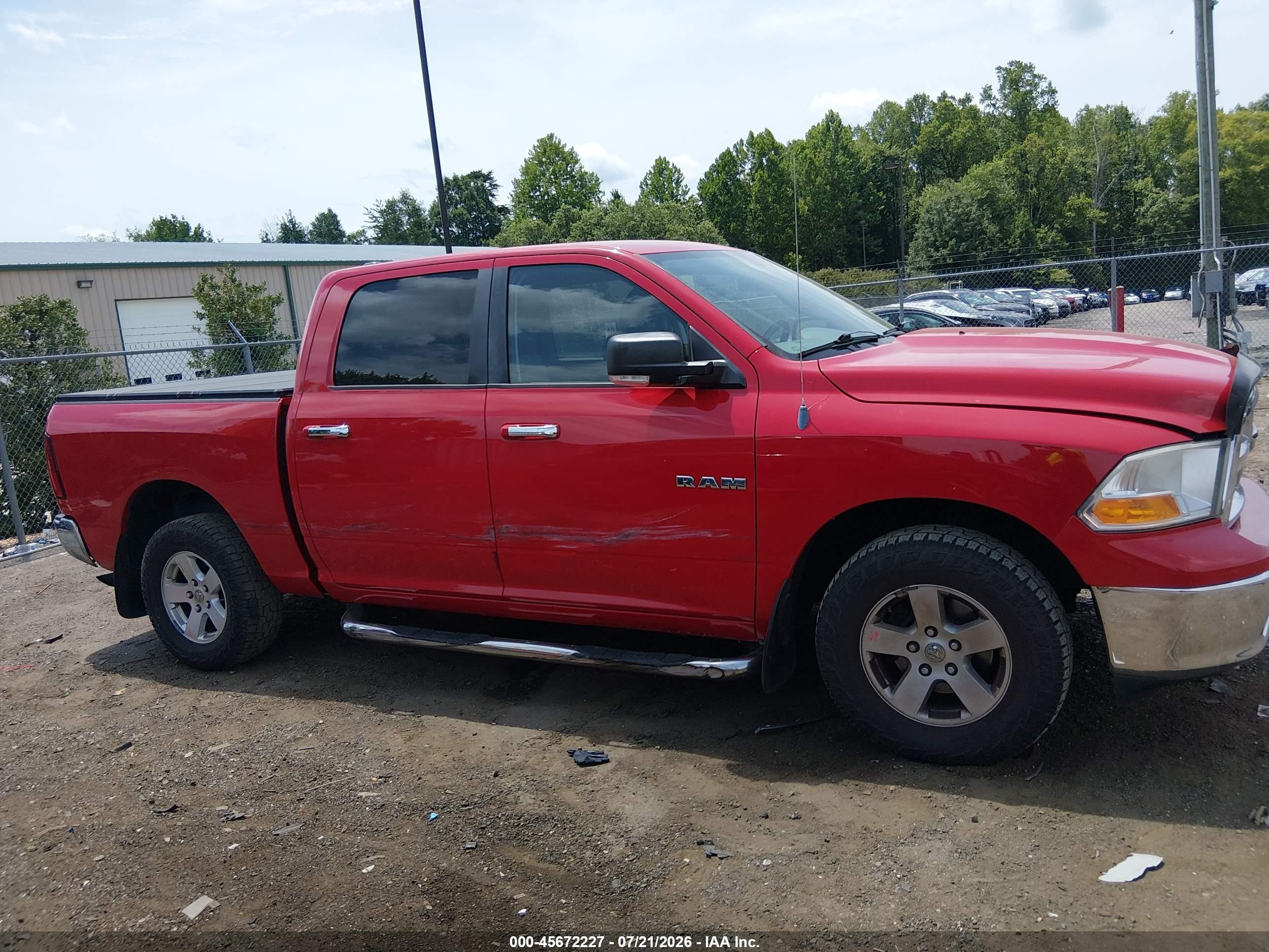 2010 Dodge Ram 1500 Slt/sport/trx Red vin: 1D7RV1CP8AS194229