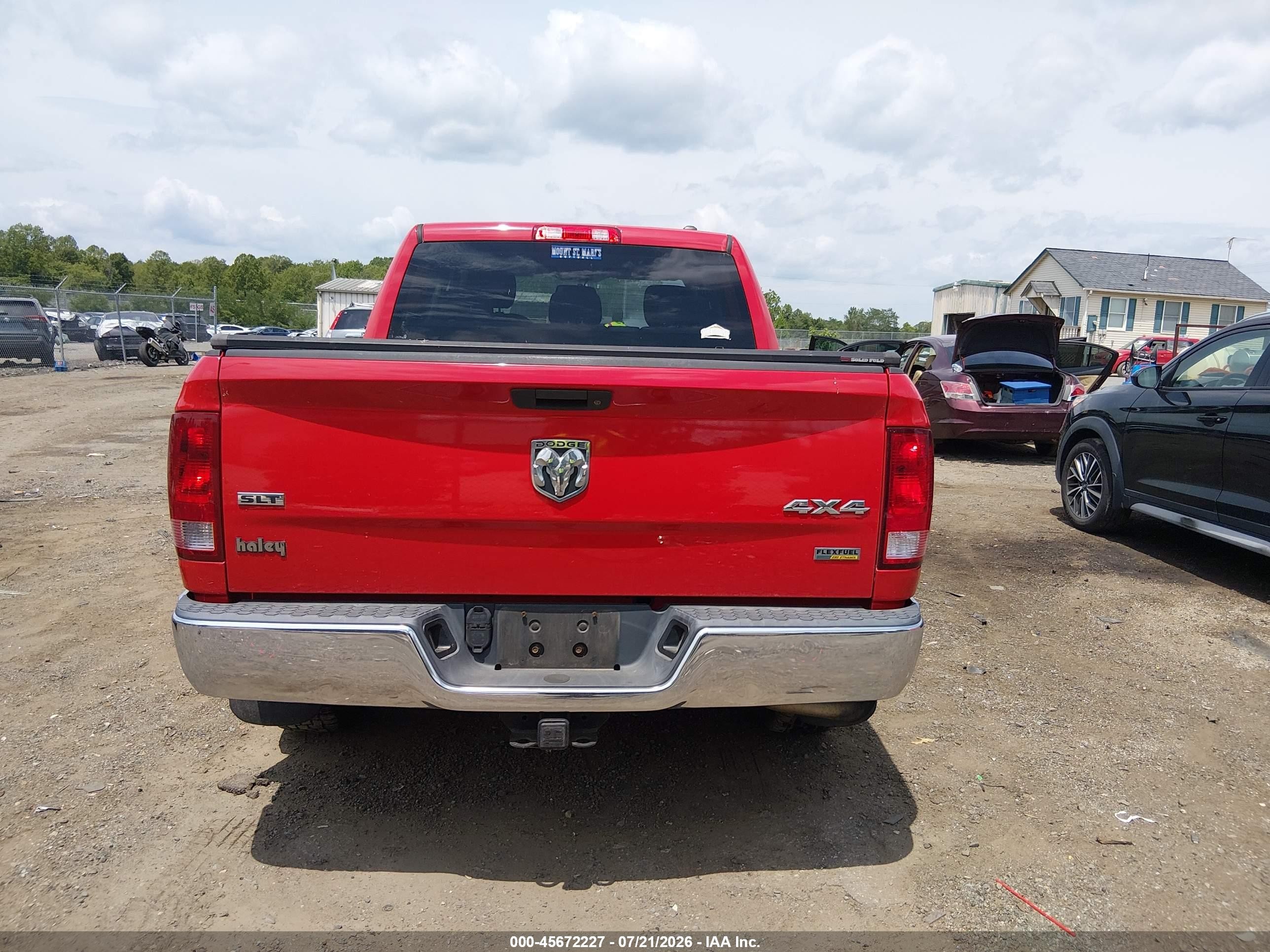 2010 Dodge Ram 1500 Slt/sport/trx Red vin: 1D7RV1CP8AS194229