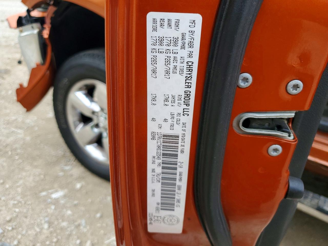 2010 Dodge Ram 1500 Orange vin: 1D7RV1CT0AS122549
