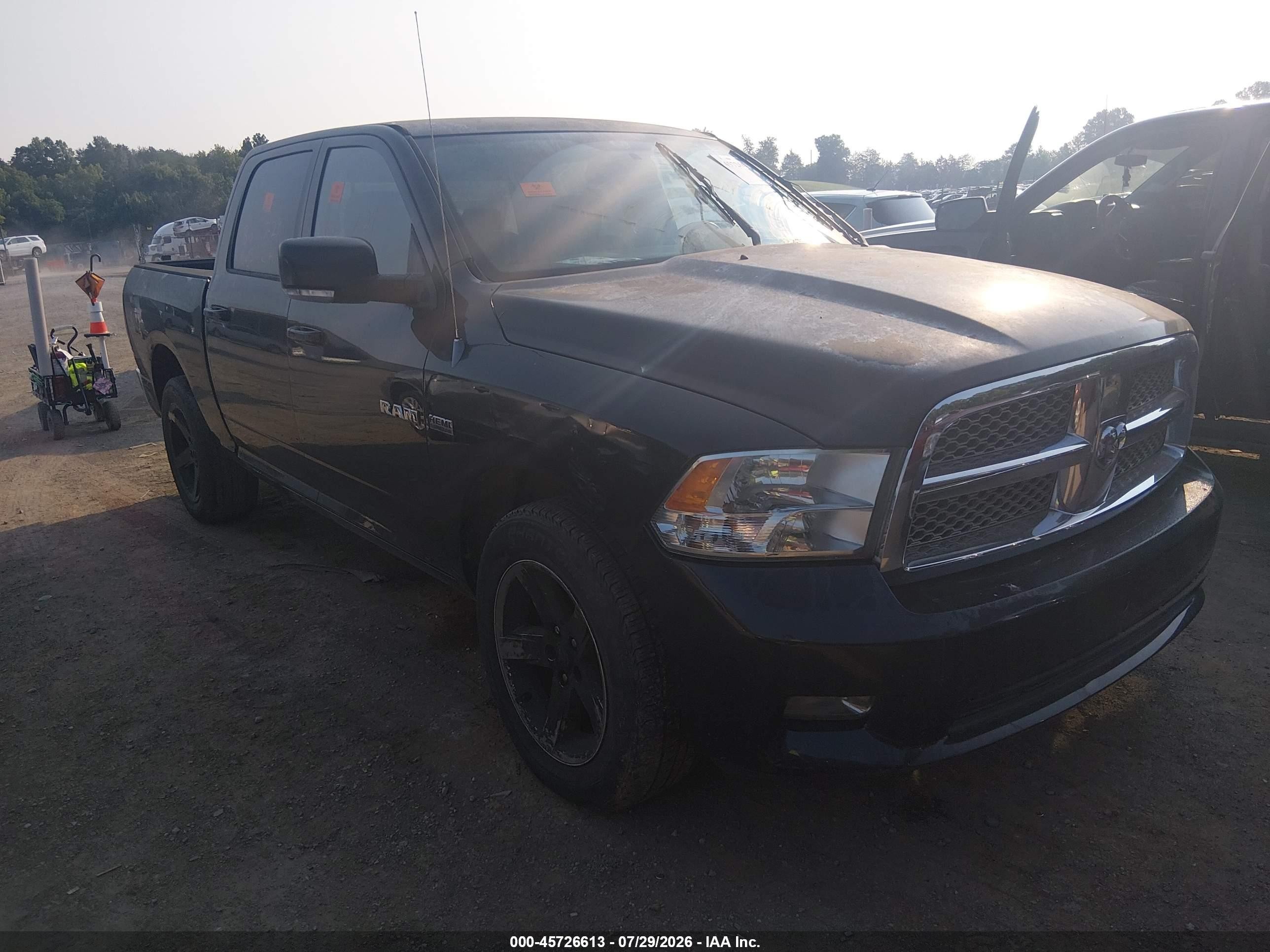 2010 Dodge Ram 1500 Slt/sport/trx Black vin: 1D7RV1CT1AS165765