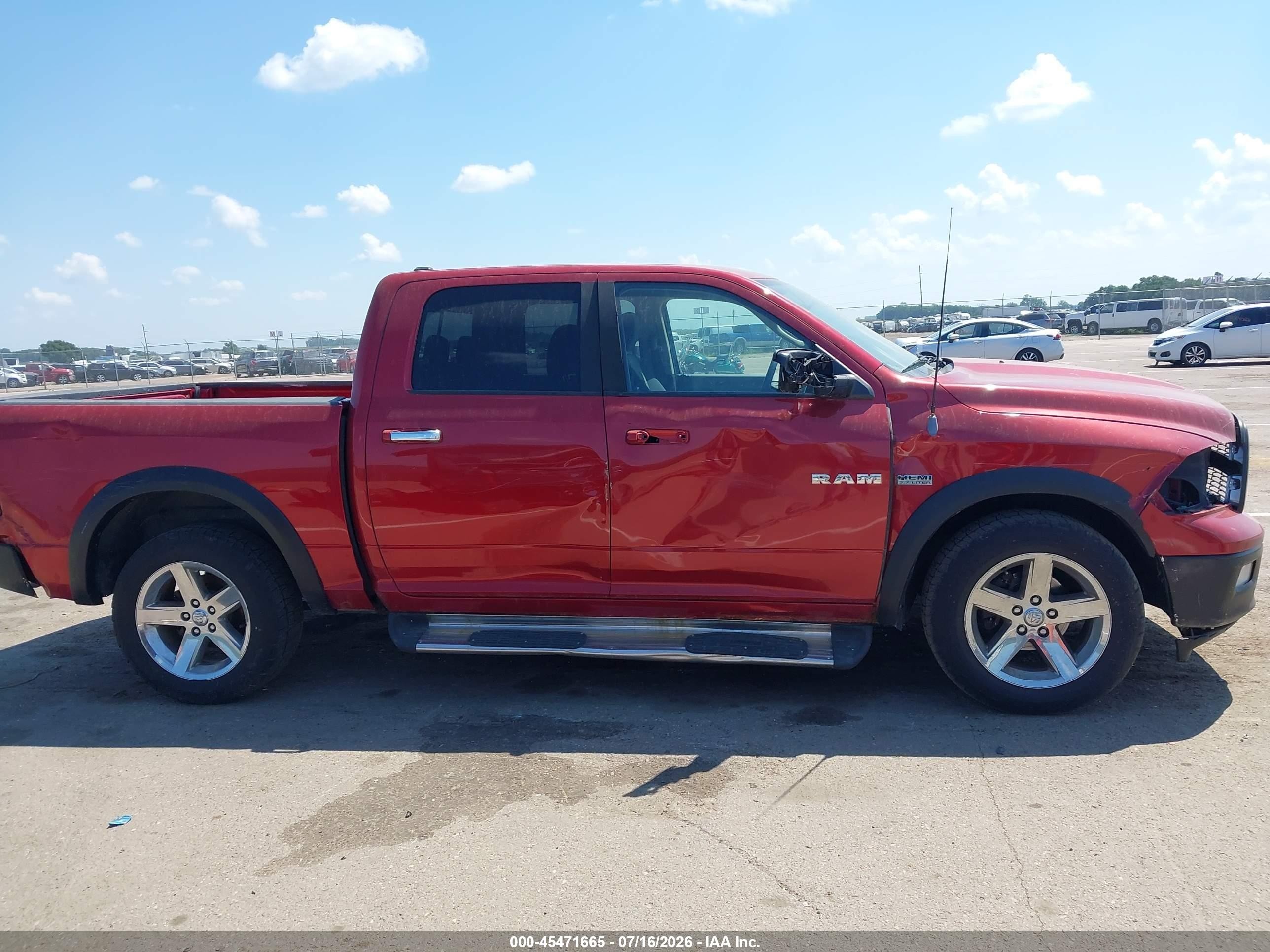 2010 Dodge Ram 1500 Slt/sport/trx Red vin: 1D7RV1CT1AS192156