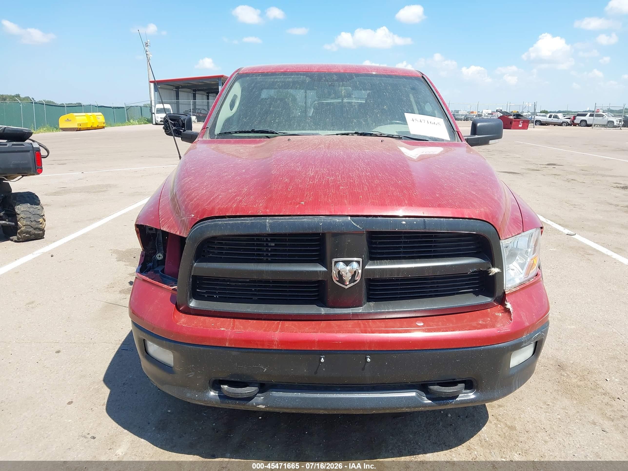 2010 Dodge Ram 1500 Slt/sport/trx Red vin: 1D7RV1CT1AS192156