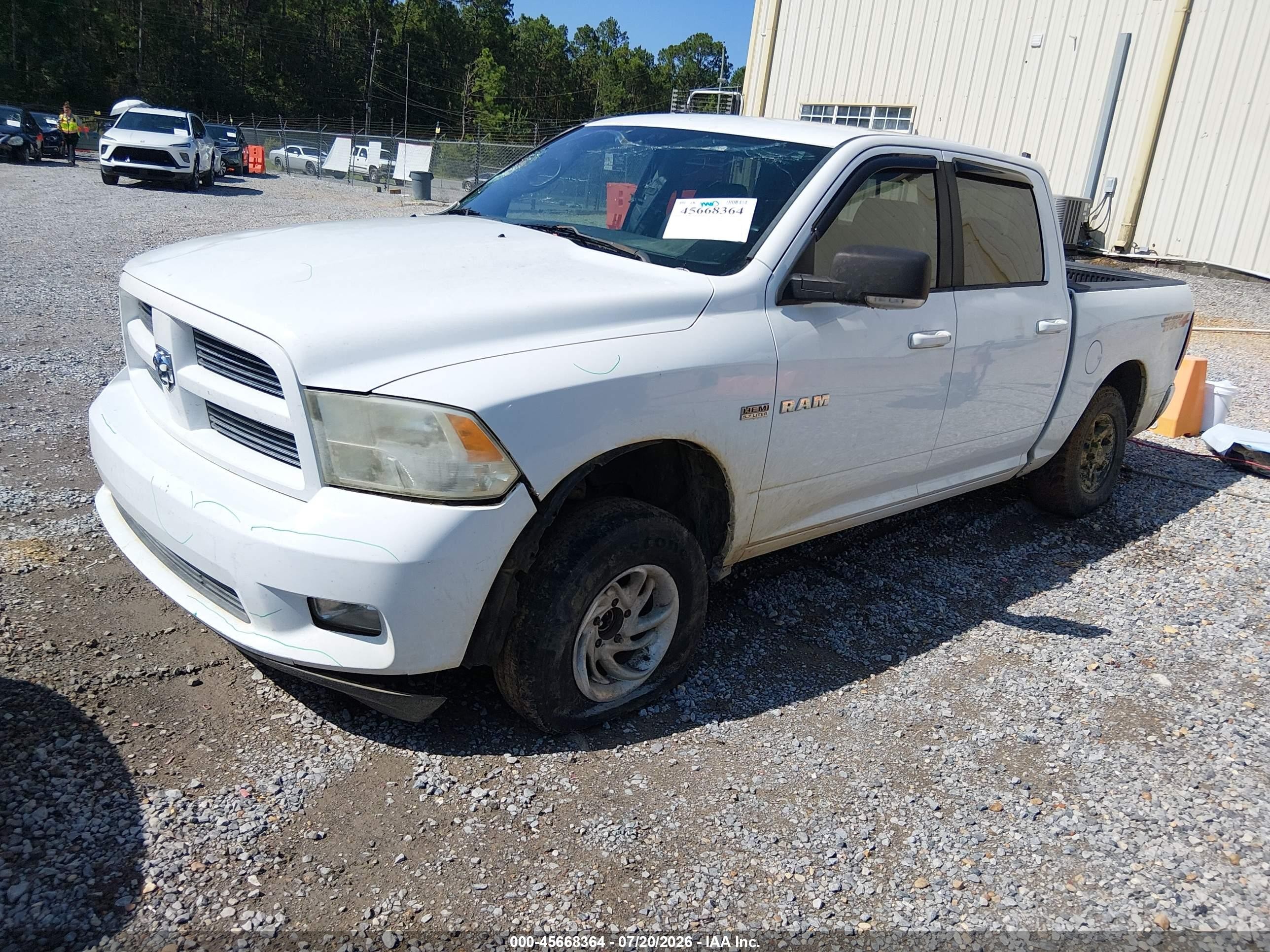 2010 Dodge Ram 1500 Slt/sport/trx White vin: 1D7RV1CT1AS207660
