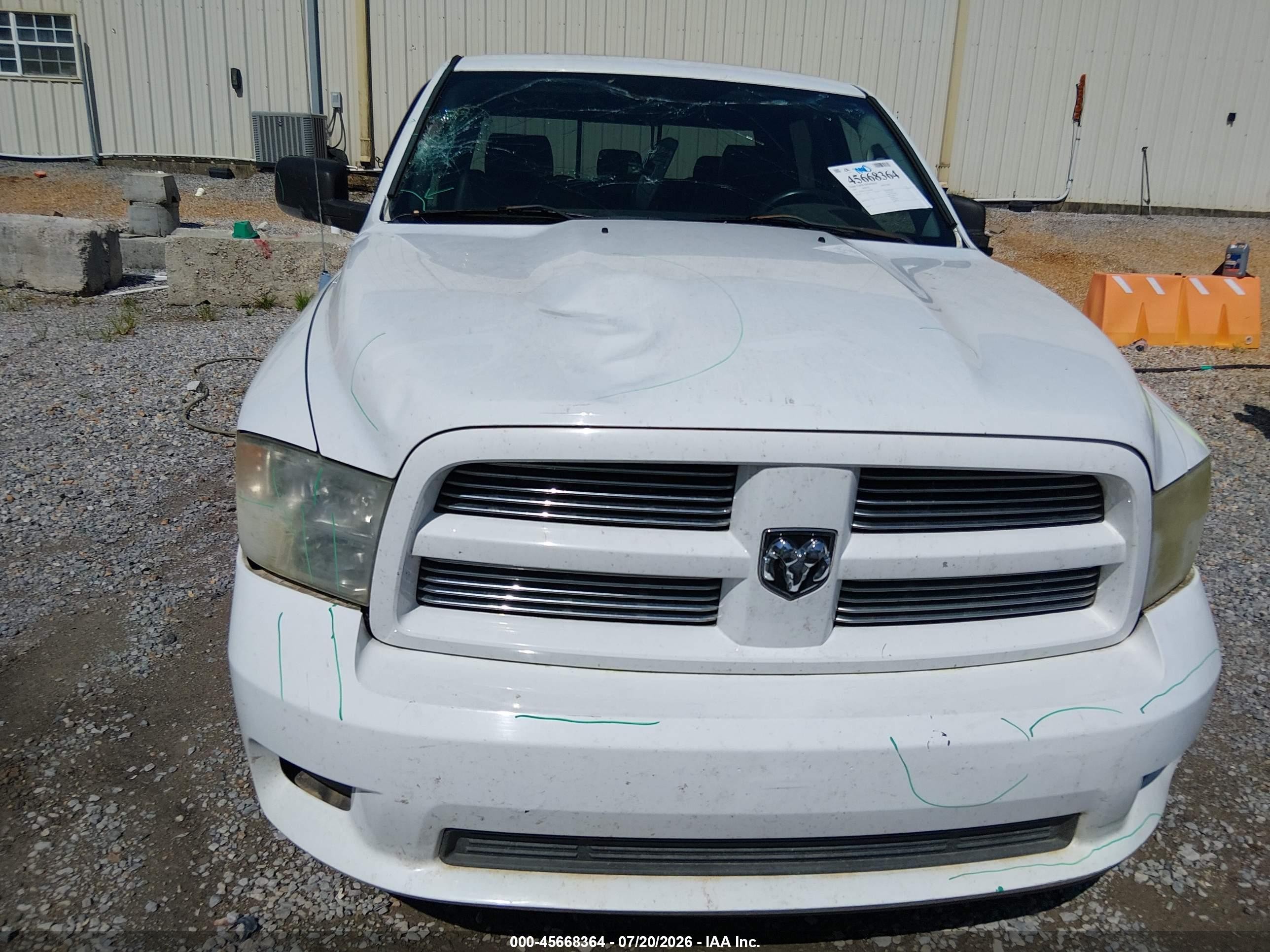 2010 Dodge Ram 1500 Slt/sport/trx White vin: 1D7RV1CT1AS207660