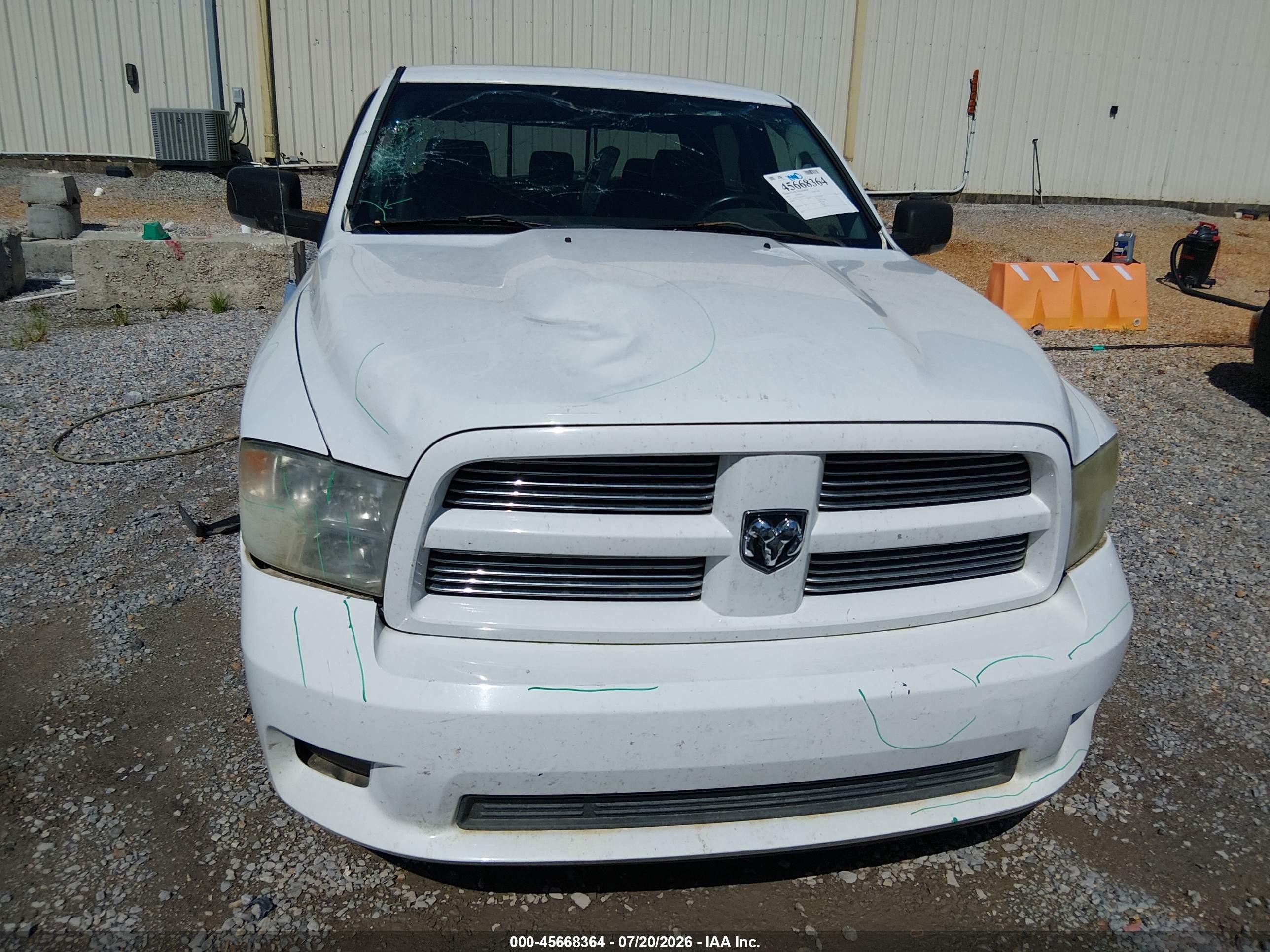 2010 Dodge Ram 1500 Slt/sport/trx White vin: 1D7RV1CT1AS207660