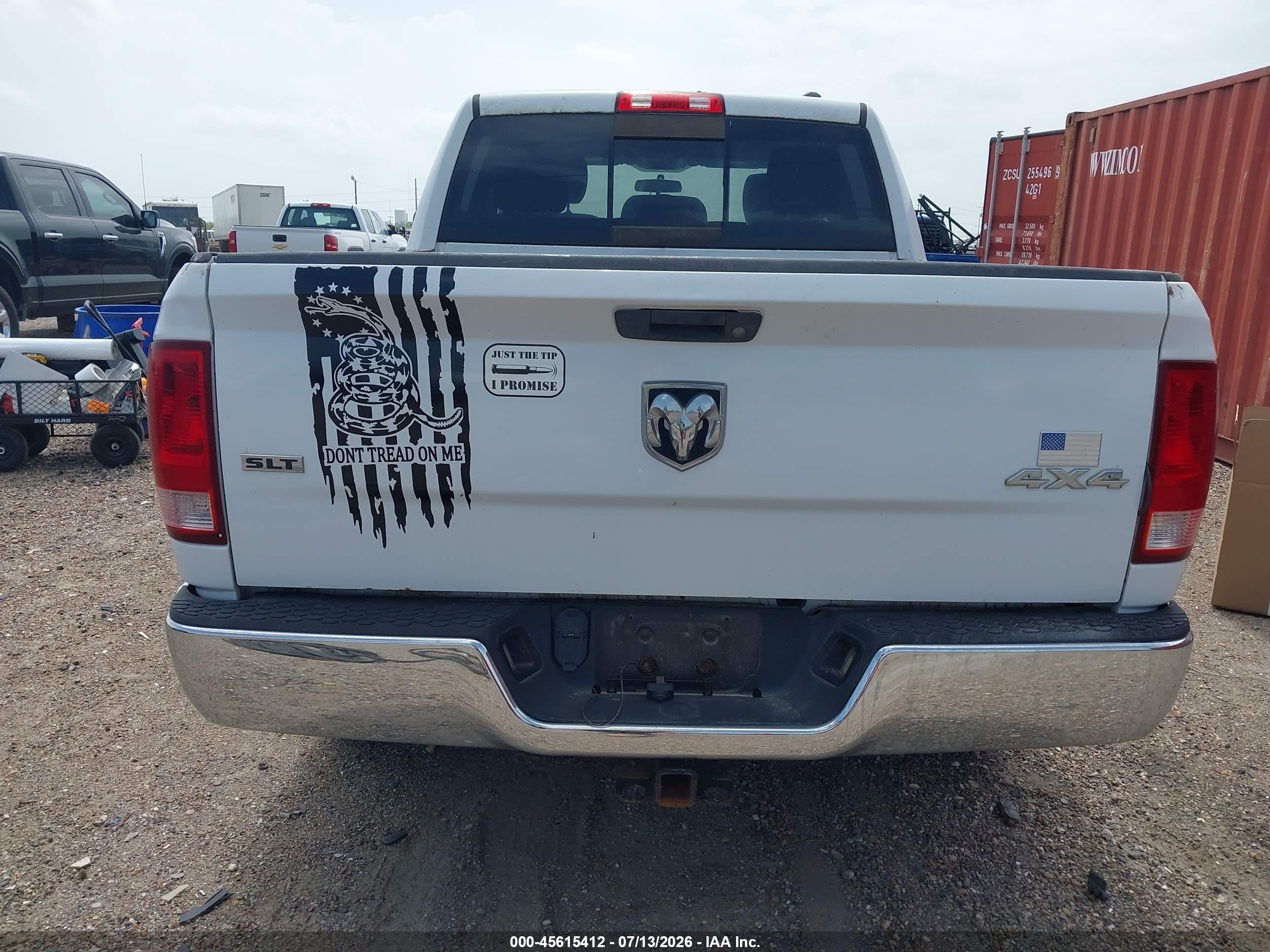 2011 Ram Ram 1500 Slt White vin: 1D7RV1CT2BS610578
