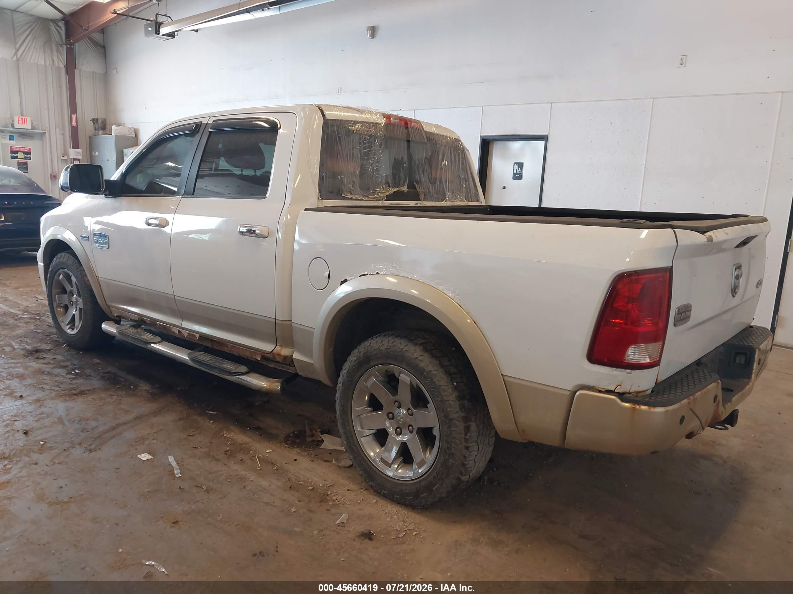 2011 Ram Ram 1500 Laramie Longhorn White vin: 1D7RV1CT2BS616011