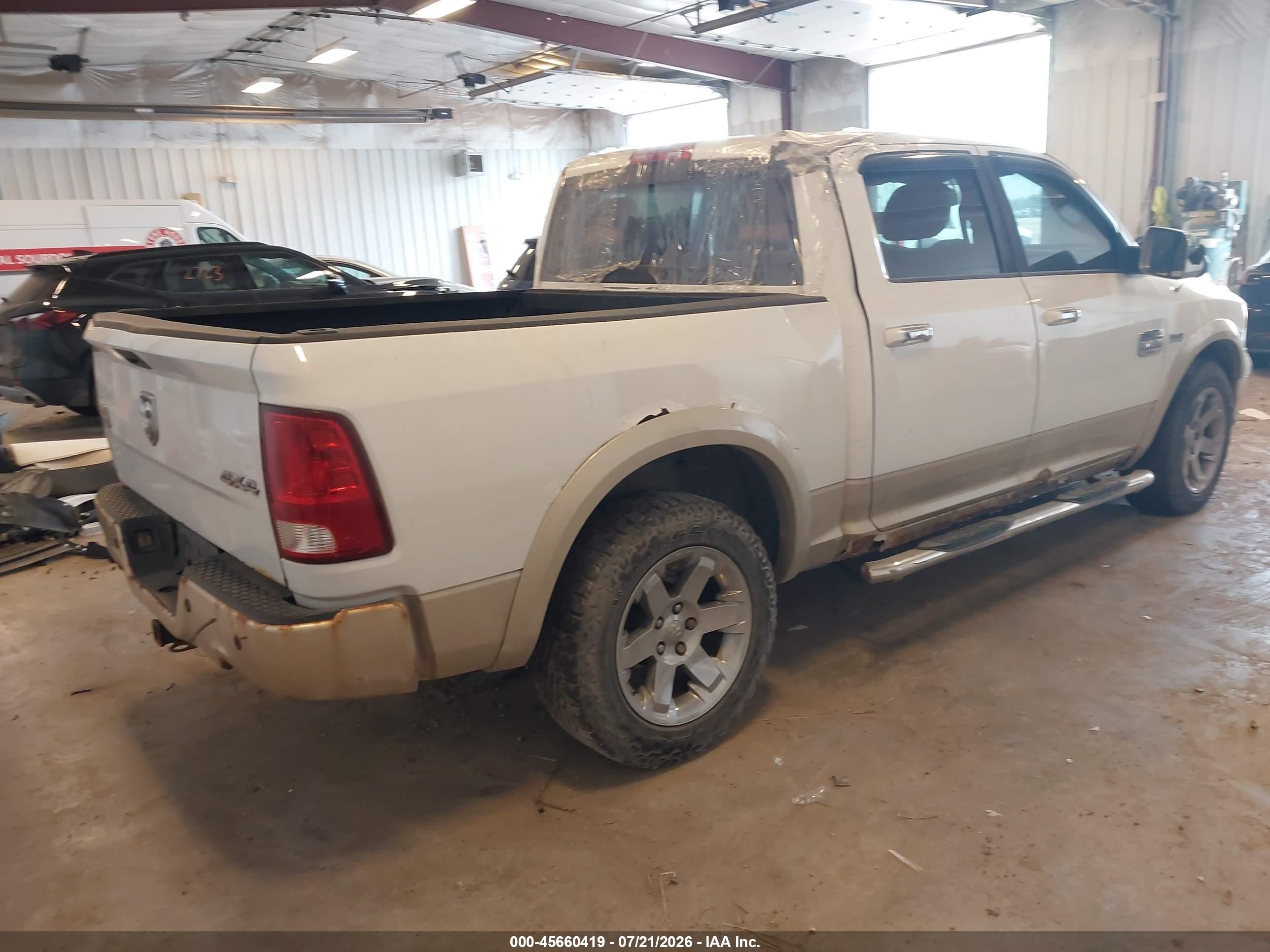 2011 Ram Ram 1500 Laramie Longhorn White vin: 1D7RV1CT2BS616011