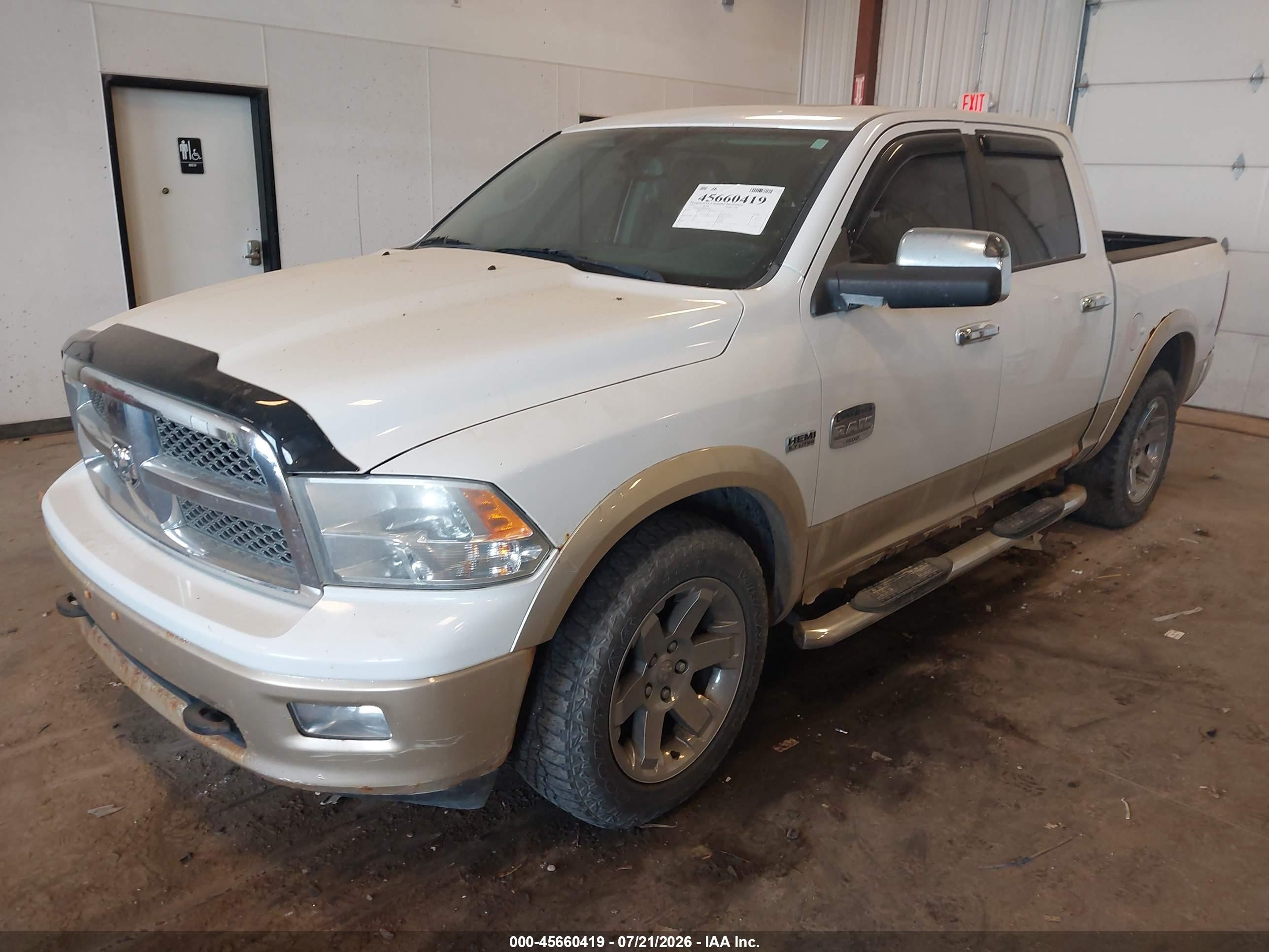 2011 Ram Ram 1500 Laramie Longhorn White vin: 1D7RV1CT2BS616011