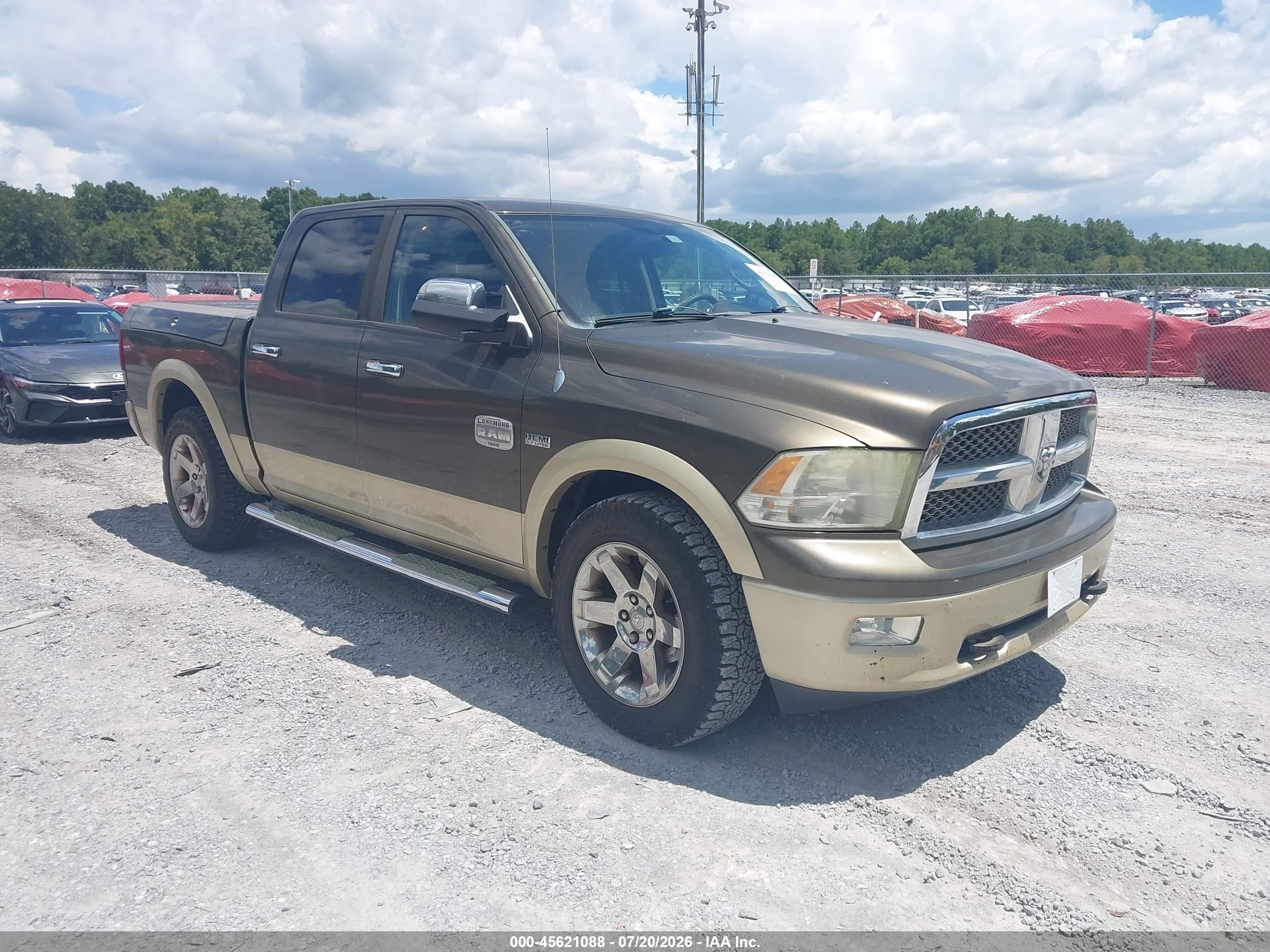 2011 Ram Ram 1500 Laramie Longhorn Green vin: 1D7RV1CT2BS625890
