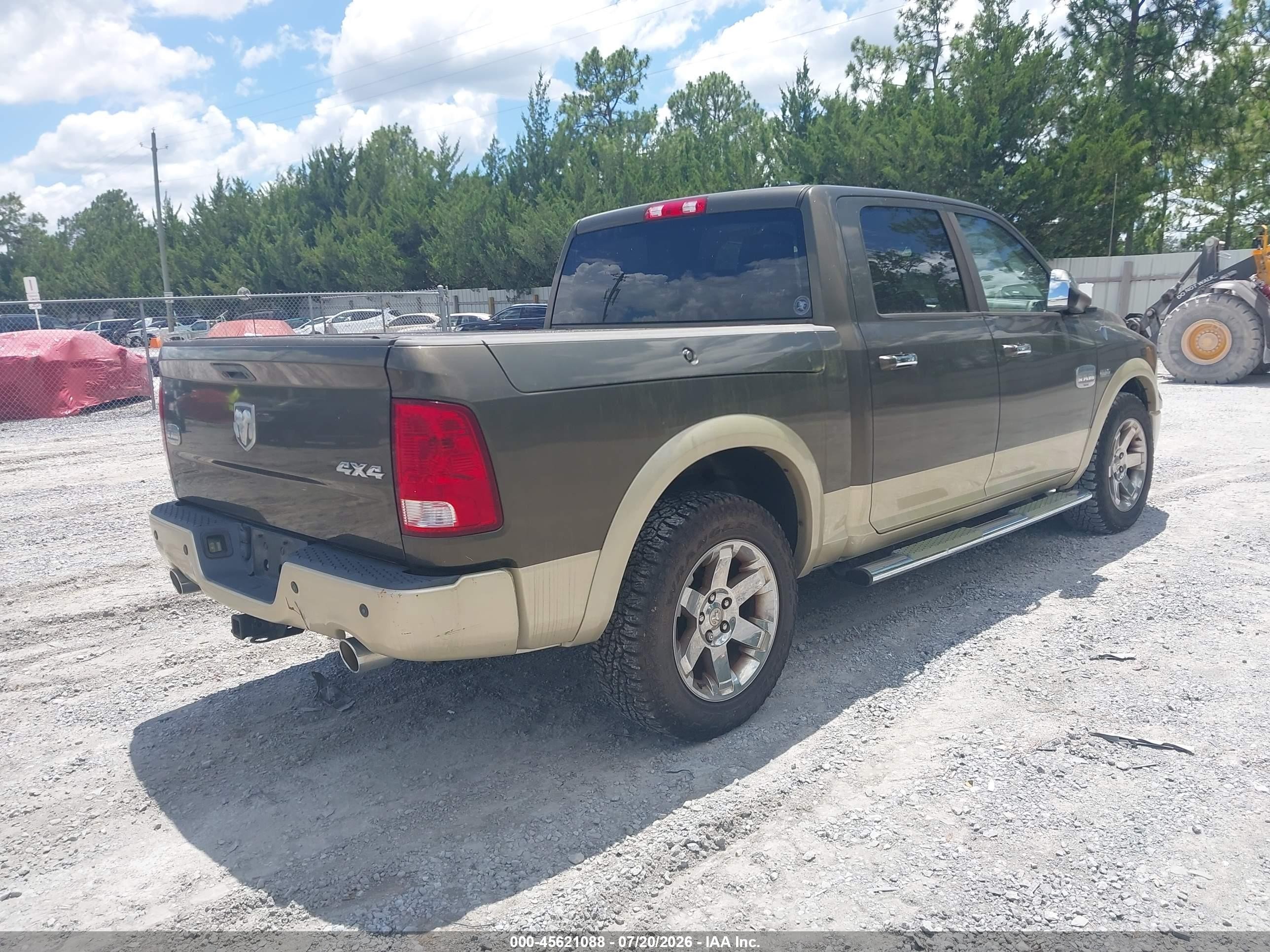 2011 Ram Ram 1500 Laramie Longhorn Green vin: 1D7RV1CT2BS625890
