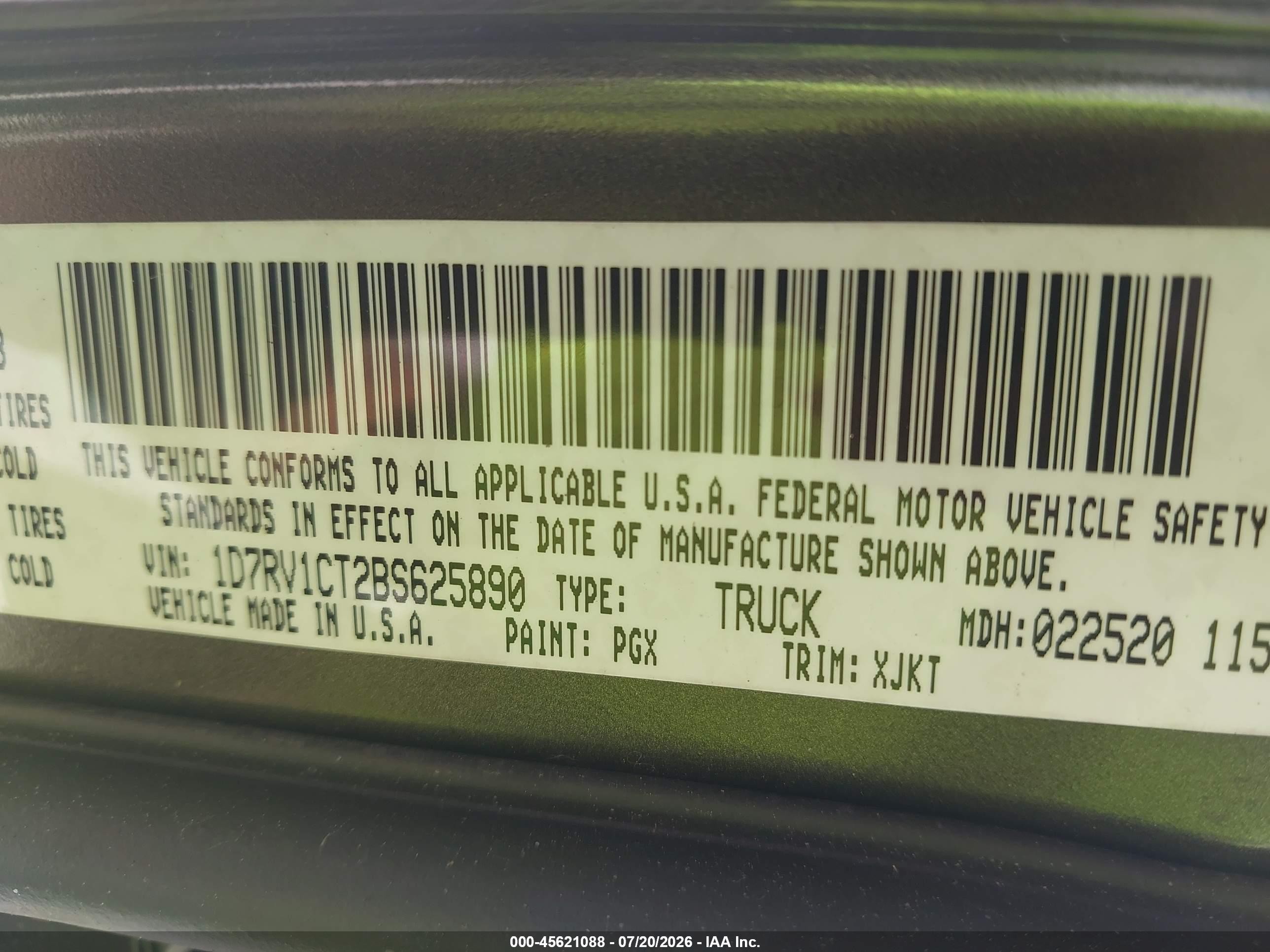 2011 Ram Ram 1500 Laramie Longhorn Green vin: 1D7RV1CT2BS625890