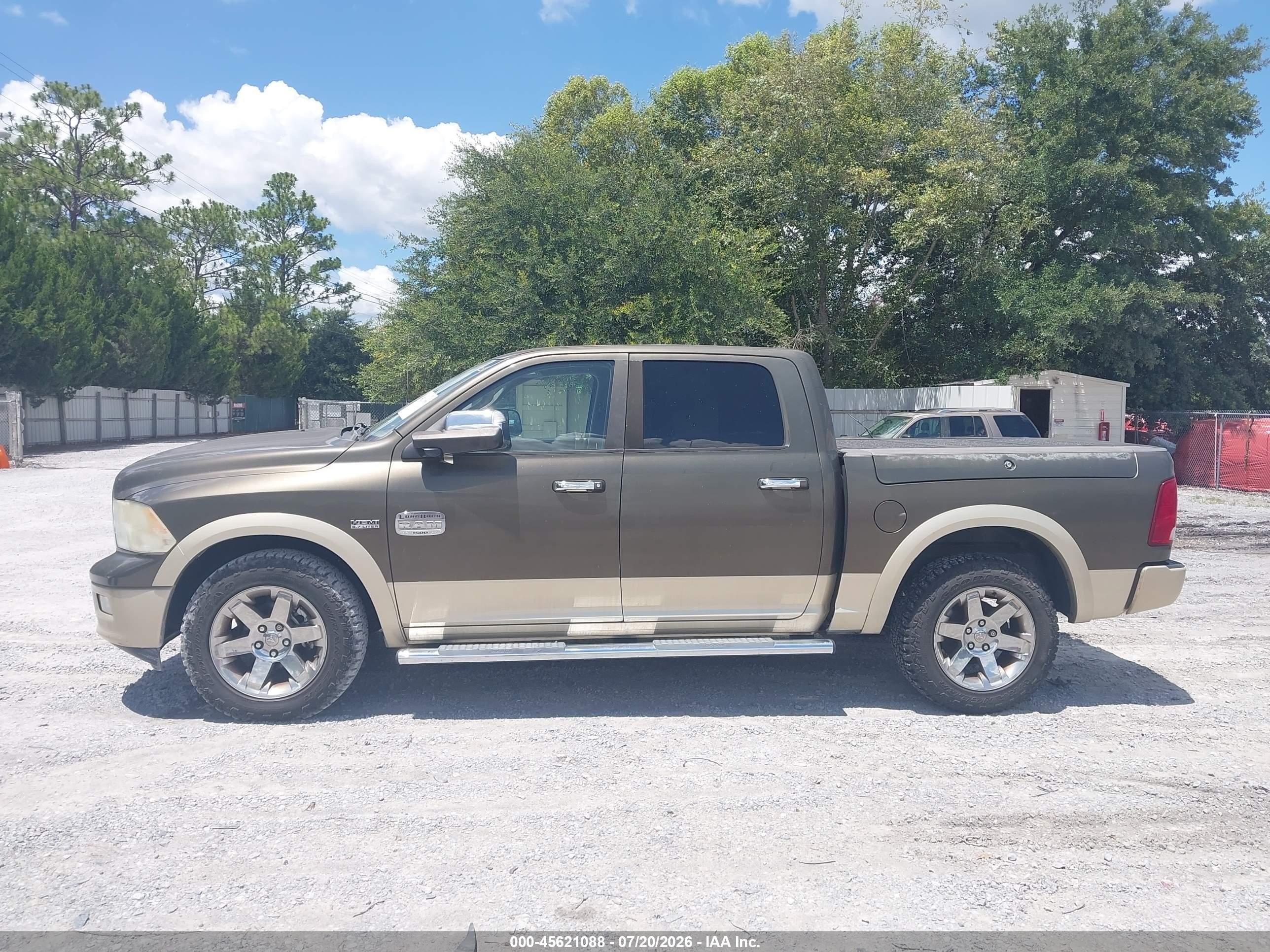 2011 Ram Ram 1500 Laramie Longhorn Green vin: 1D7RV1CT2BS625890