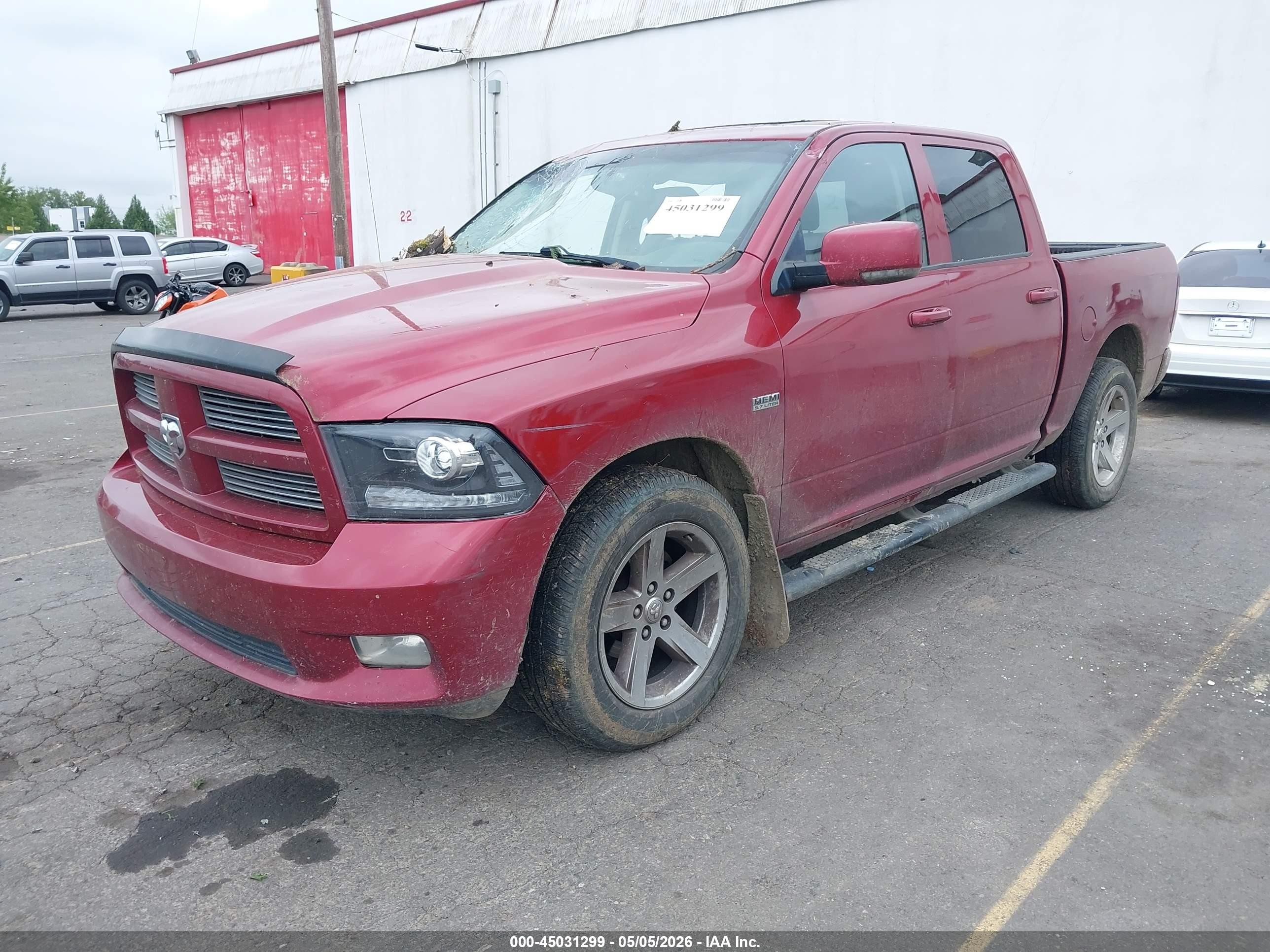 2011 Ram Ram 1500 Sport Maroon vin: 1D7RV1CT2BS633486