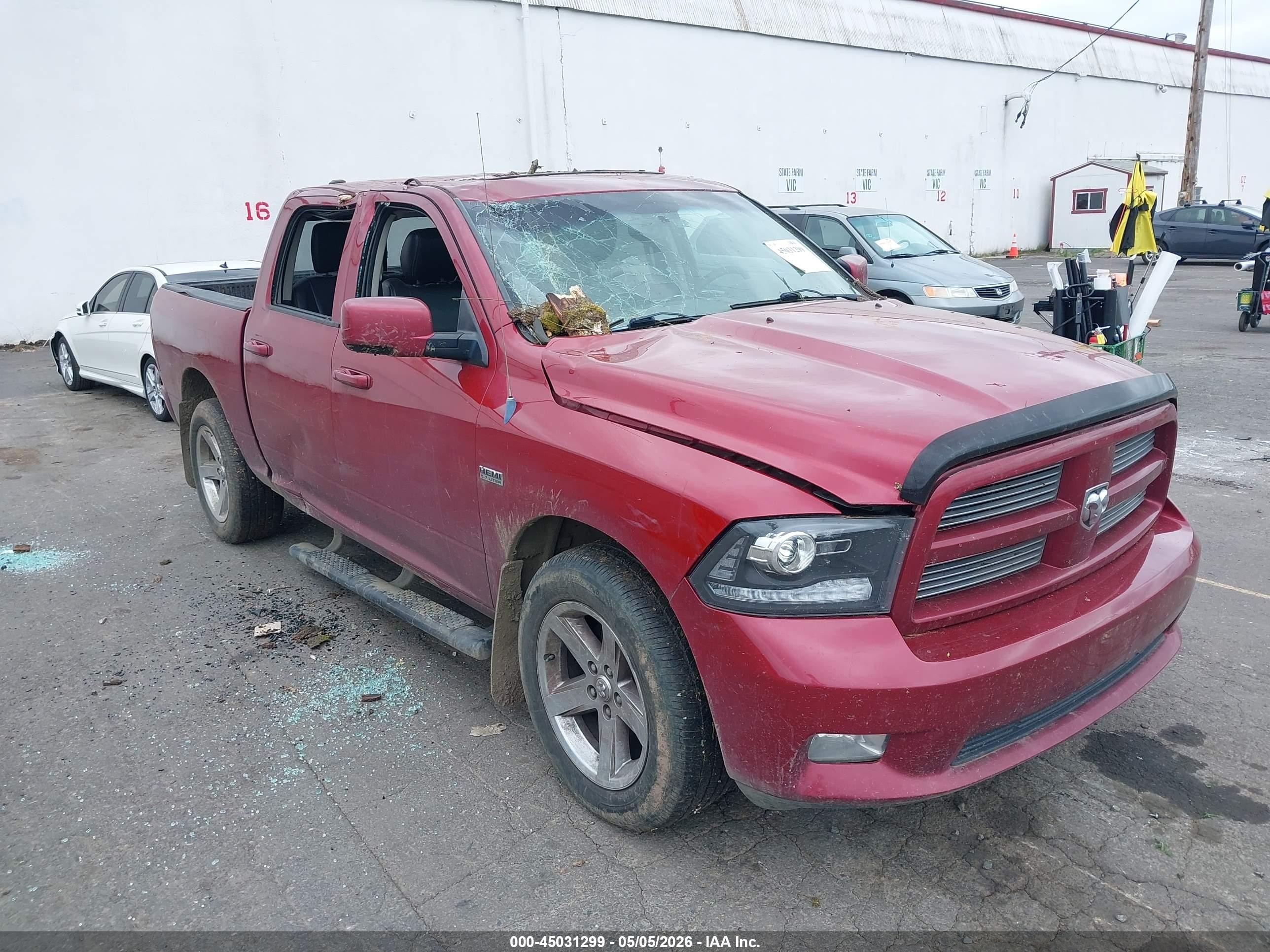 2011 Ram Ram 1500 Sport Maroon vin: 1D7RV1CT2BS633486