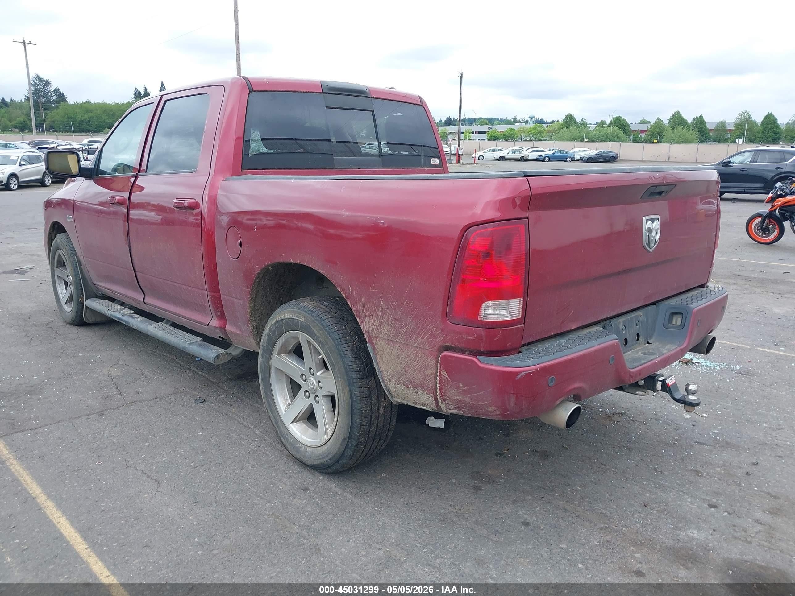2011 Ram Ram 1500 Sport Maroon vin: 1D7RV1CT2BS633486