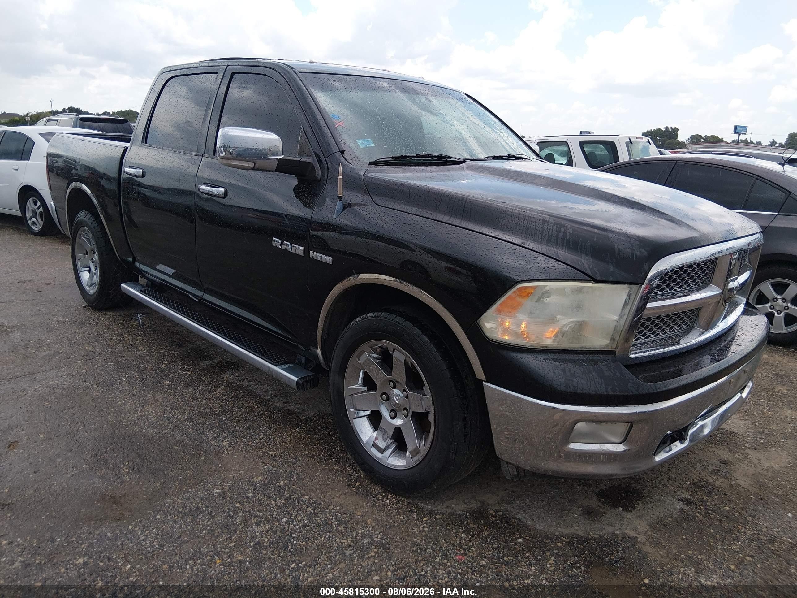 2010 Dodge Ram 1500 Laramie Black vin: 1D7RV1CT3AS116325