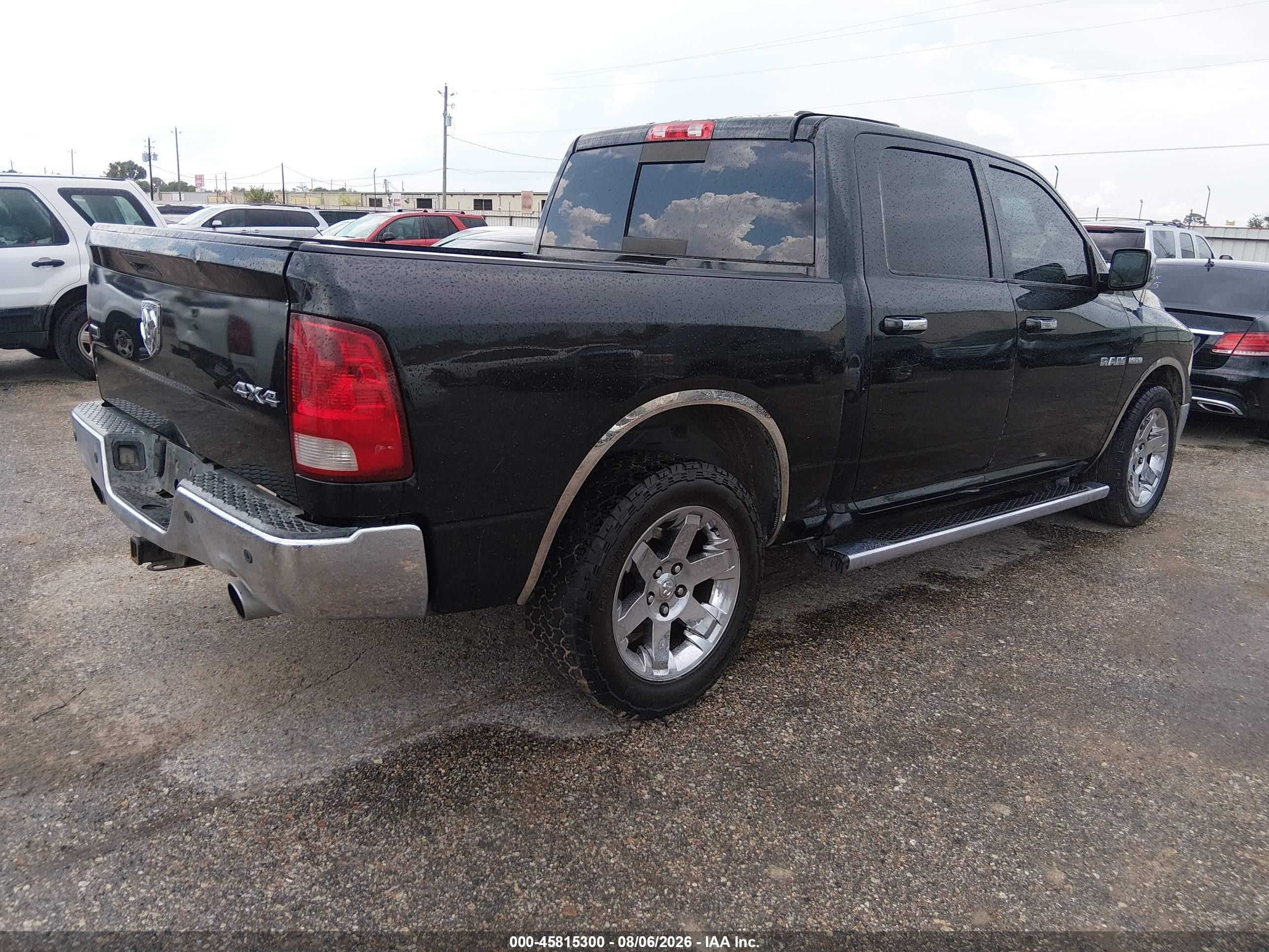 2010 Dodge Ram 1500 Laramie Black vin: 1D7RV1CT3AS116325