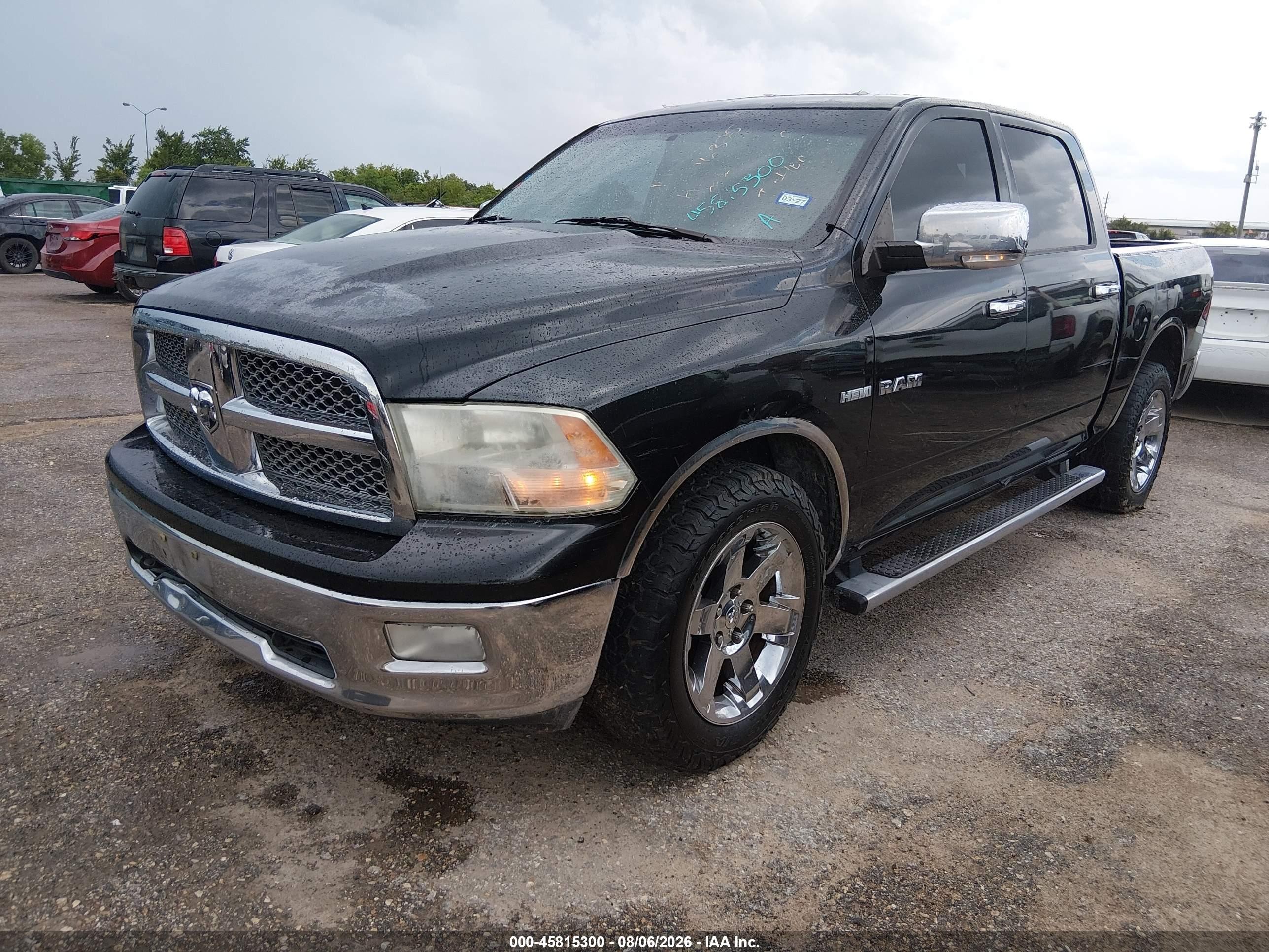 2010 Dodge Ram 1500 Laramie Black vin: 1D7RV1CT3AS116325