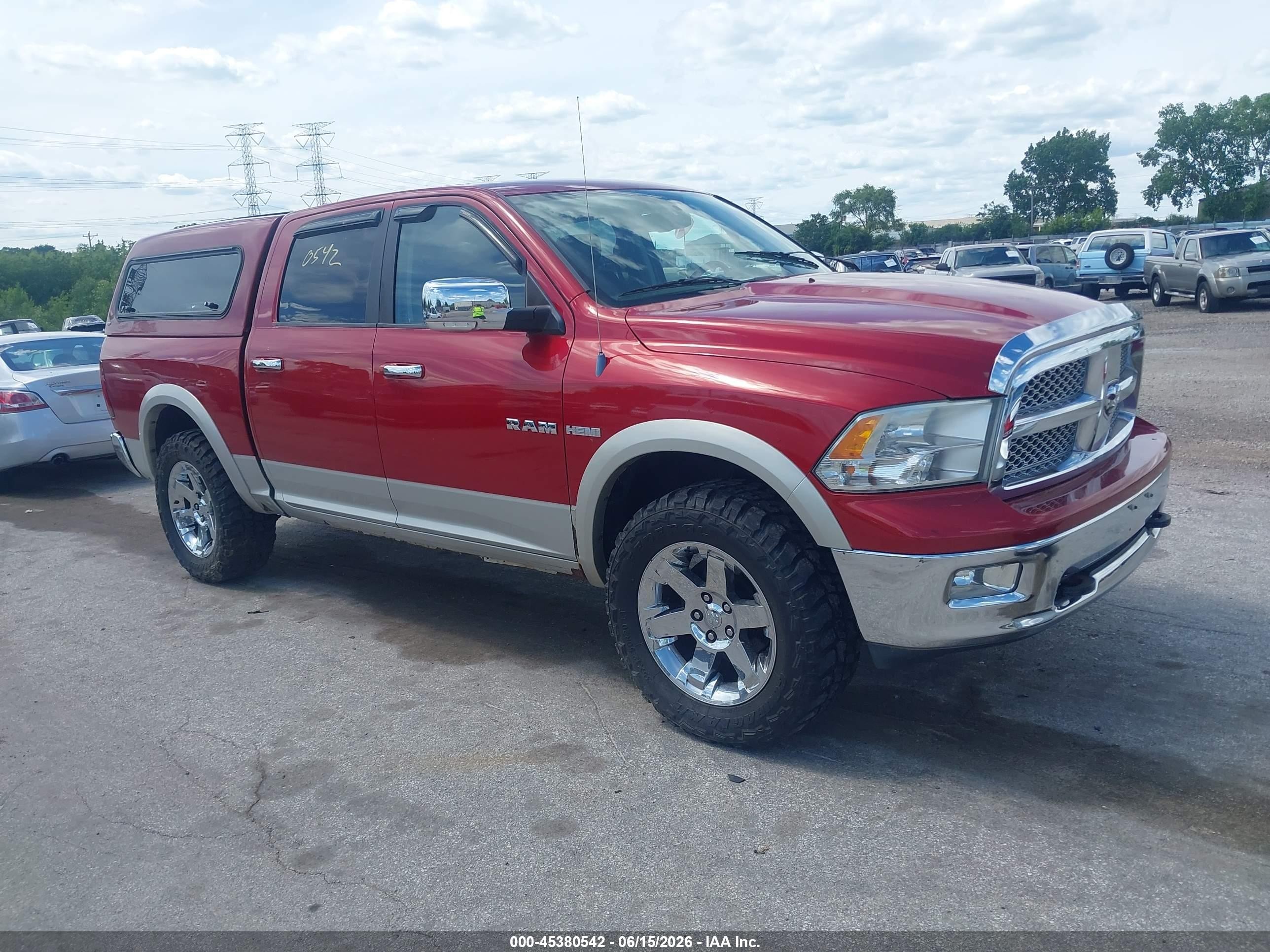 2010 Dodge Ram 1500 Laramie Red vin: 1D7RV1CT3AS137028