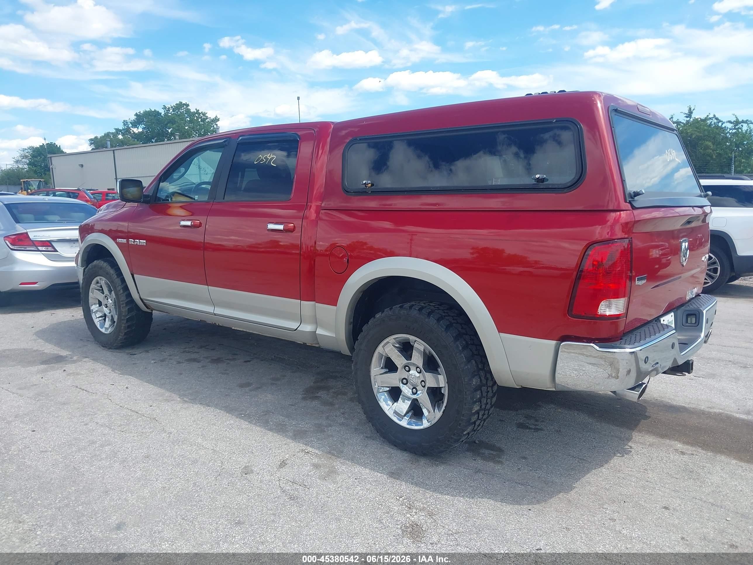 2010 Dodge Ram 1500 Laramie Red vin: 1D7RV1CT3AS137028