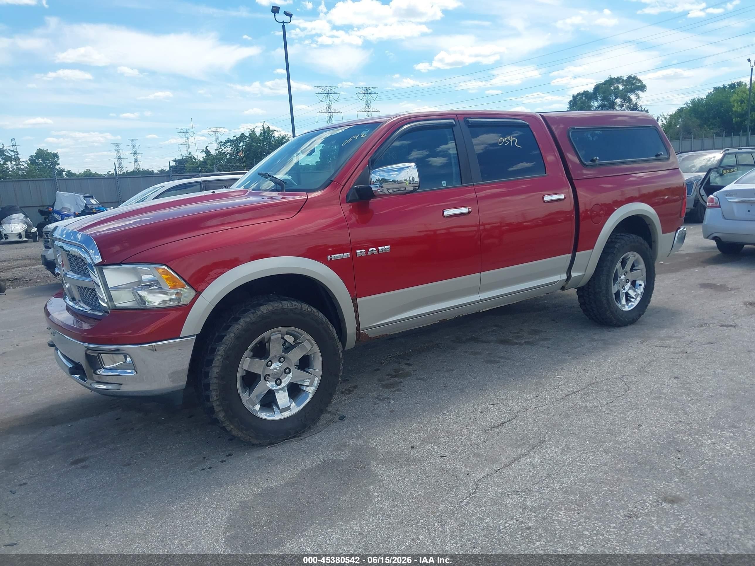 2010 Dodge Ram 1500 Laramie Red vin: 1D7RV1CT3AS137028