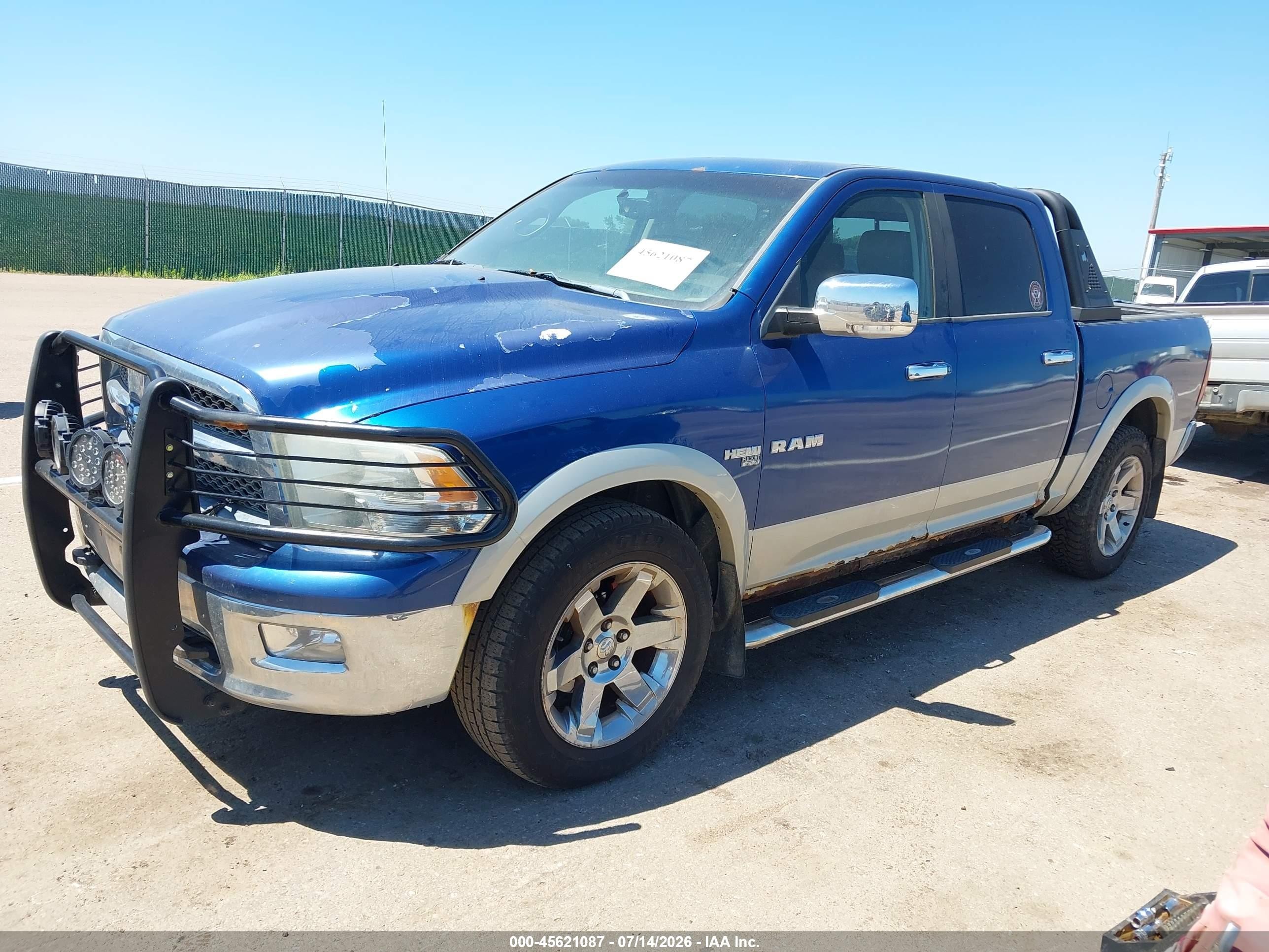 2010 Dodge Ram 1500 Laramie Blue vin: 1D7RV1CT3AS140365