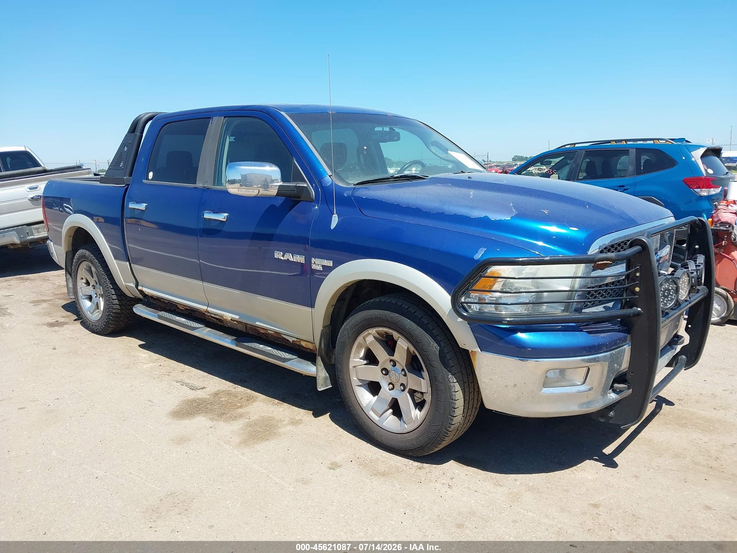 2010 Dodge Ram 1500 Laramie Blue vin: 1D7RV1CT3AS140365
