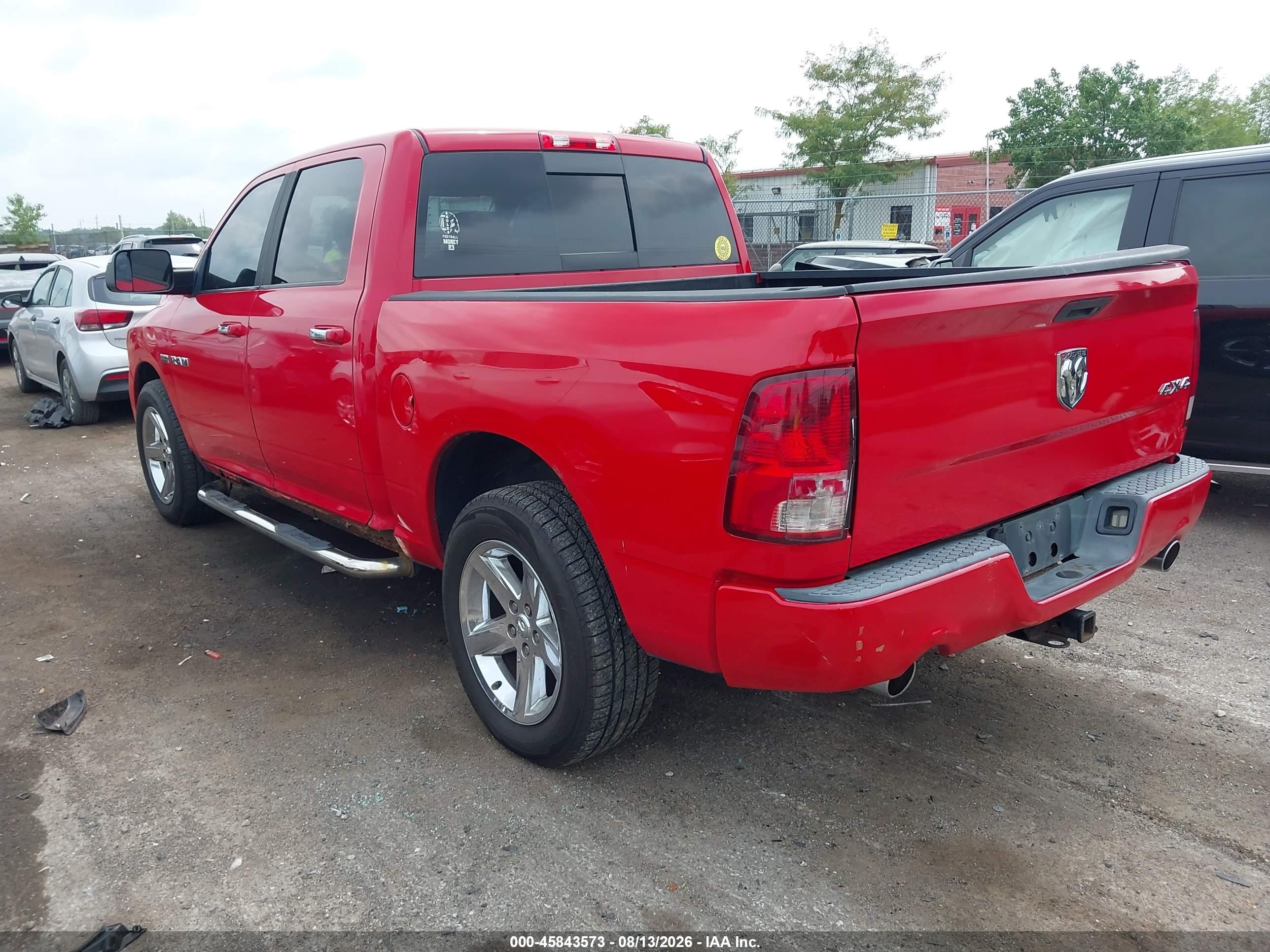2010 Dodge Ram 1500 Slt/sport/trx Red vin: 1D7RV1CT3AS146909