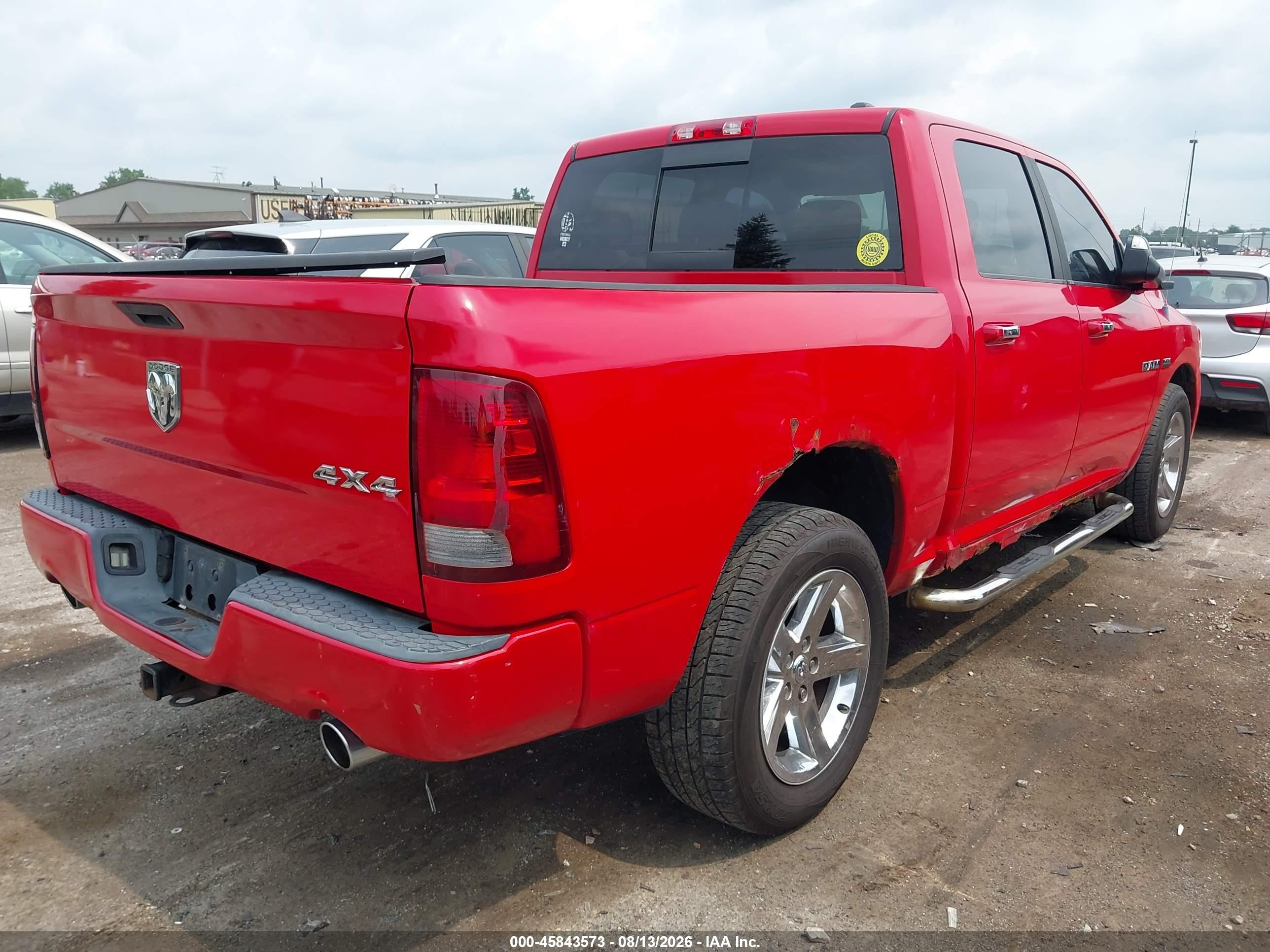 2010 Dodge Ram 1500 Slt/sport/trx Red vin: 1D7RV1CT3AS146909