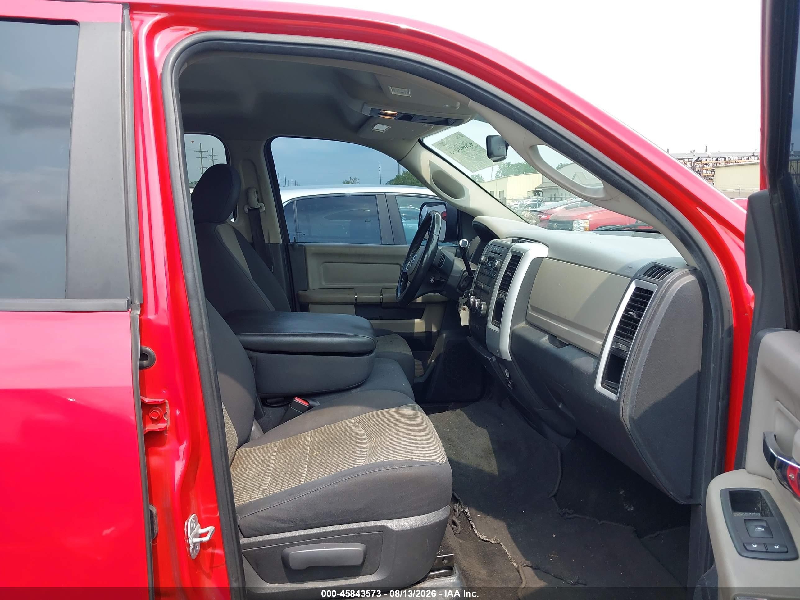 2010 Dodge Ram 1500 Slt/sport/trx Red vin: 1D7RV1CT3AS146909