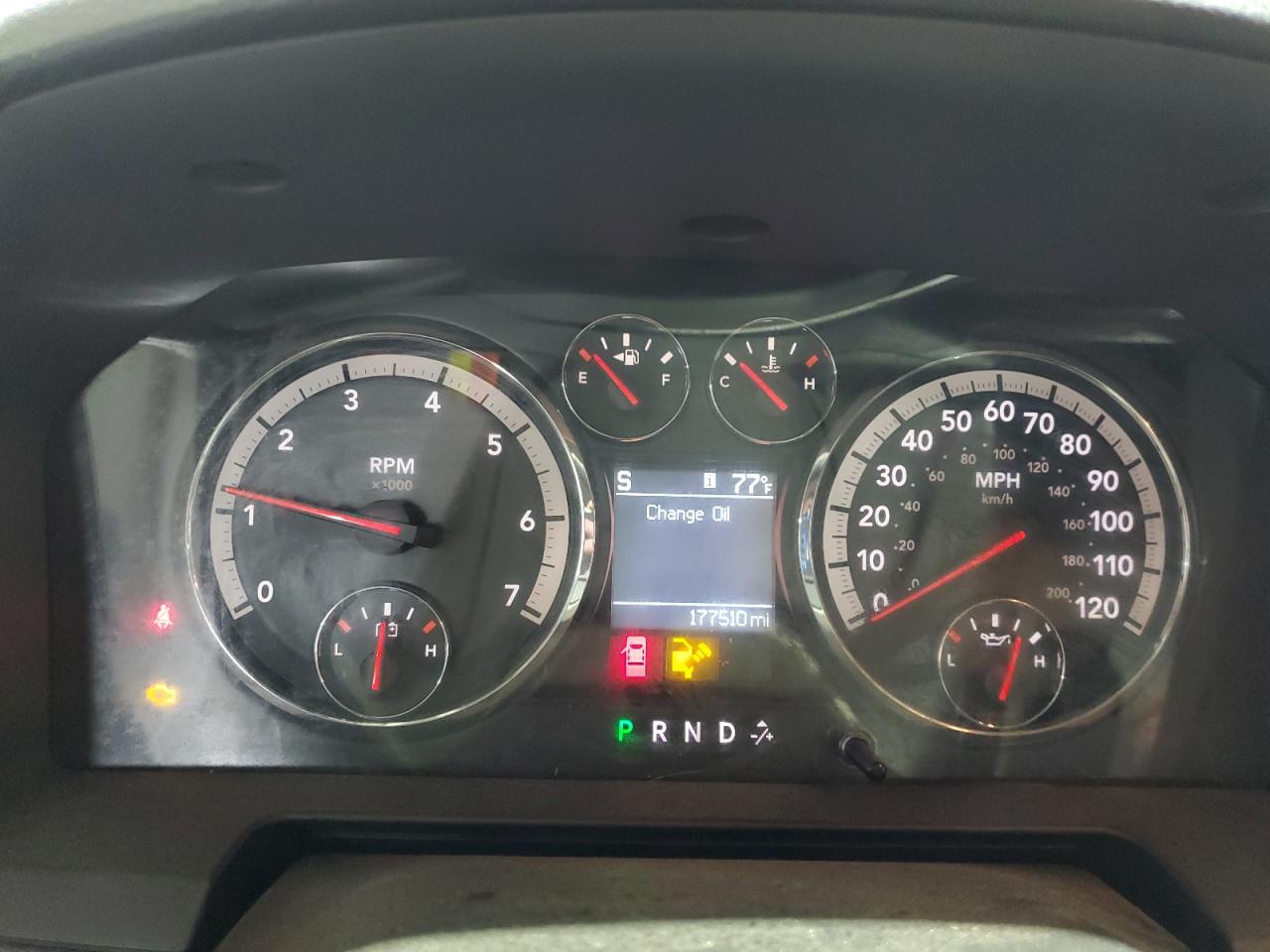 2010 Dodge Ram 1500 Black vin: 1D7RV1CT3AS159837 Damage: Warning Light - Engine, On, Unacceptable