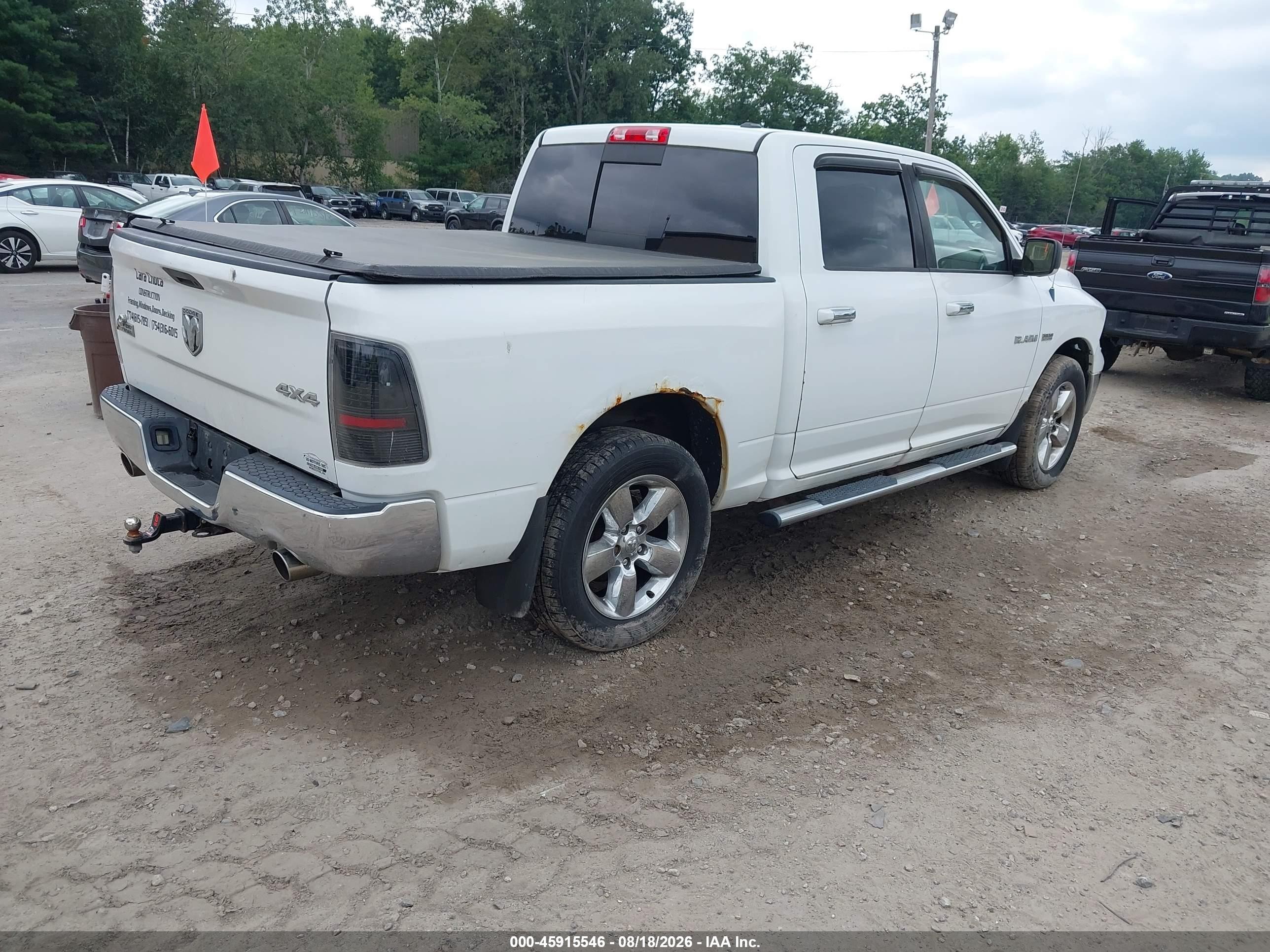 2010 Dodge Ram 1500 Slt/sport/trx White vin: 1D7RV1CT3AS198315
