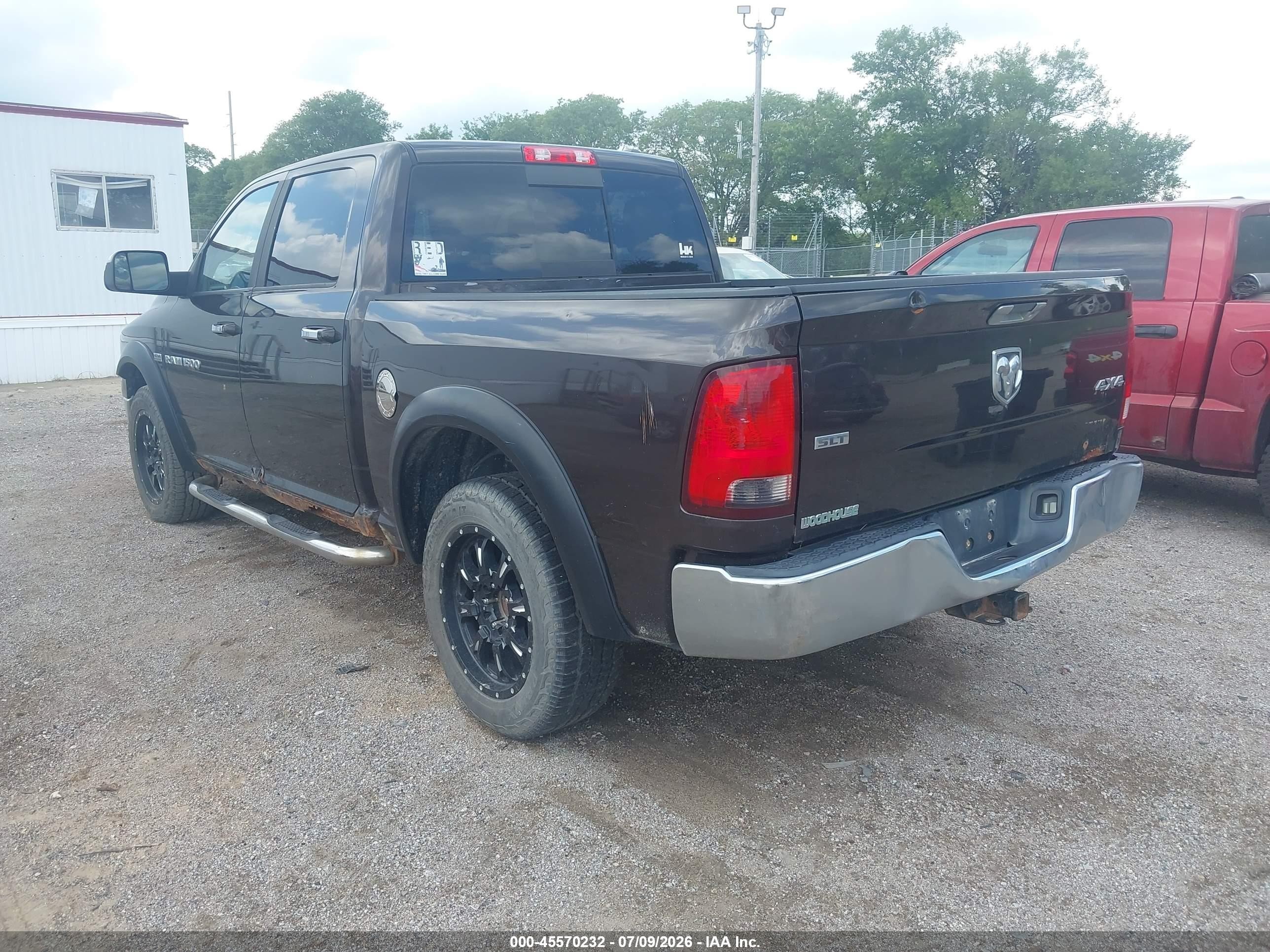 2011 Ram Ram 1500 Slt Черный vin: 1D7RV1CT3BS509856