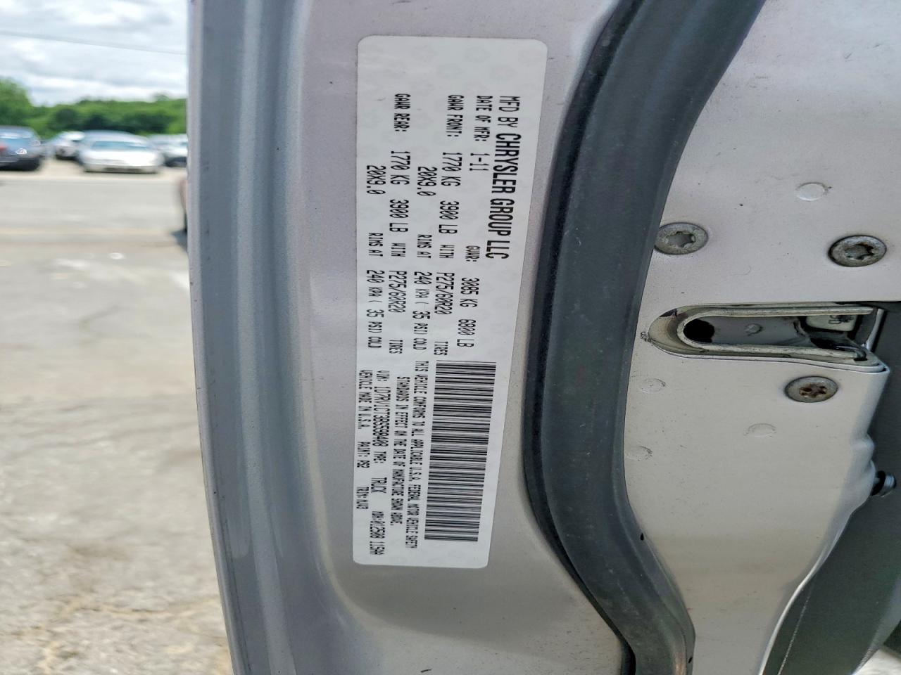 2011 Dodge Ram 1500 Silver vin: 1D7RV1CT3BS598408