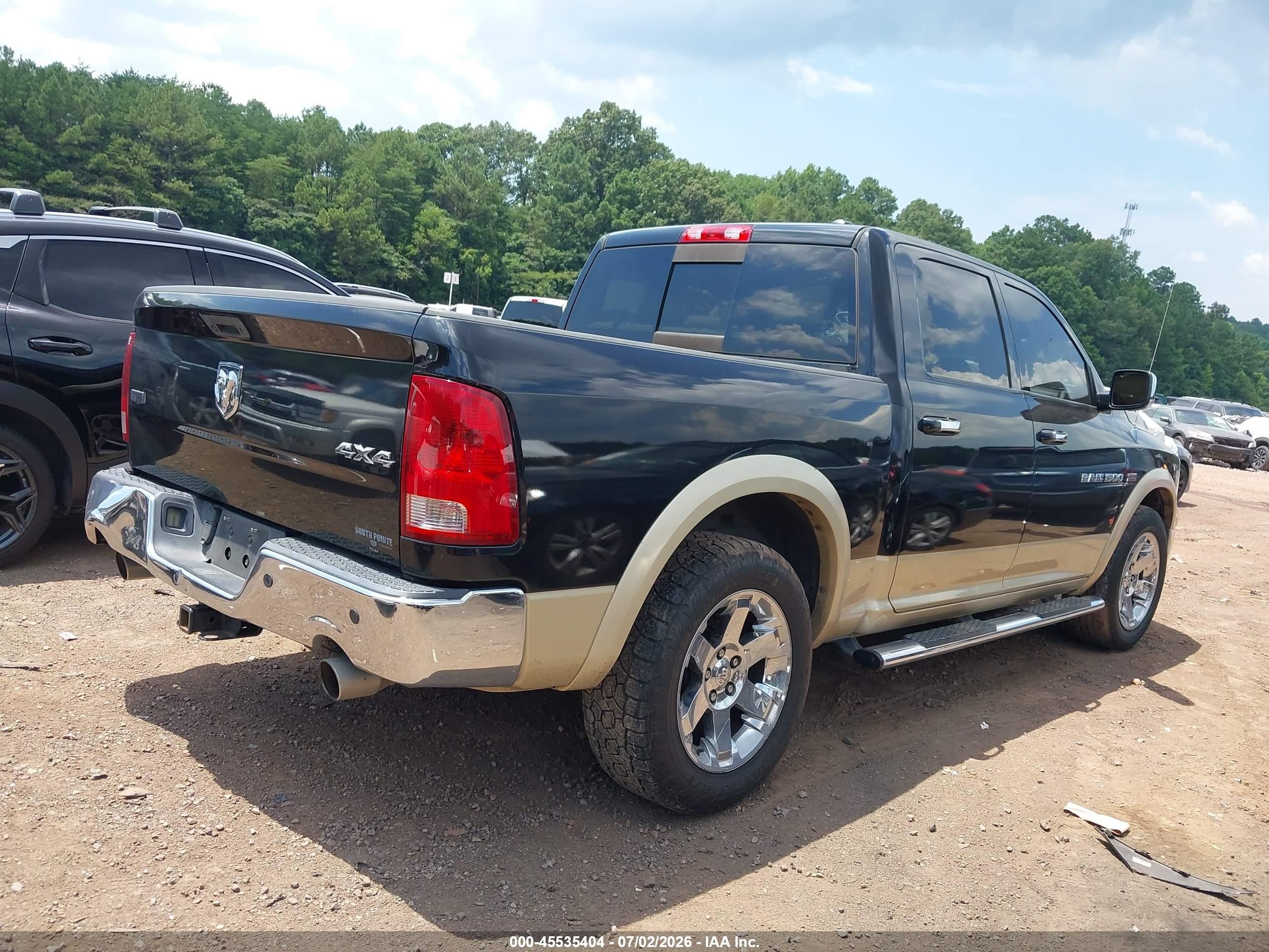 2011 Ram Ram 1500 Laramie Black vin: 1D7RV1CT4BS516914