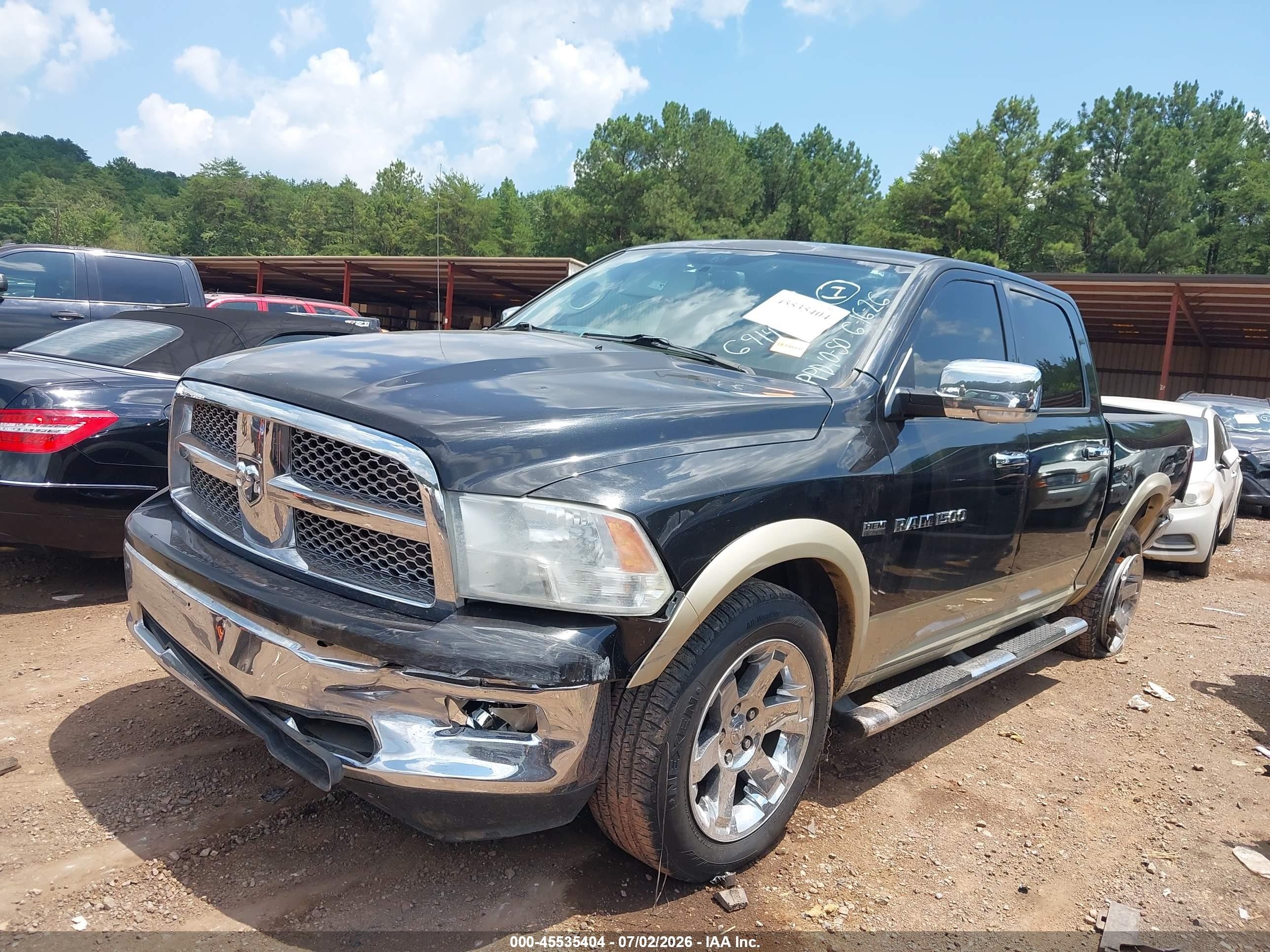 2011 Ram Ram 1500 Laramie Black vin: 1D7RV1CT4BS516914